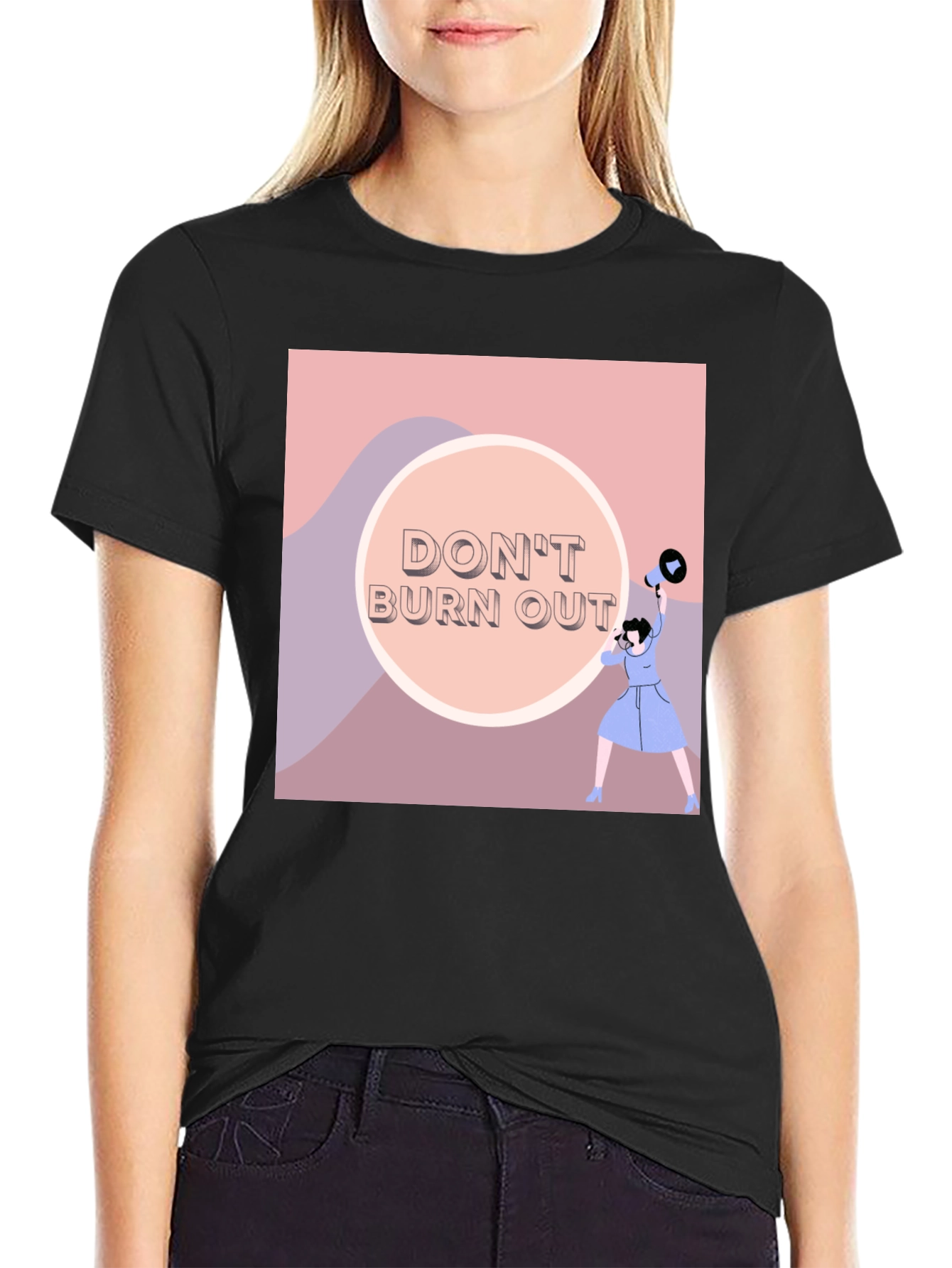 Dont Burn Out Graphic Tee - Black