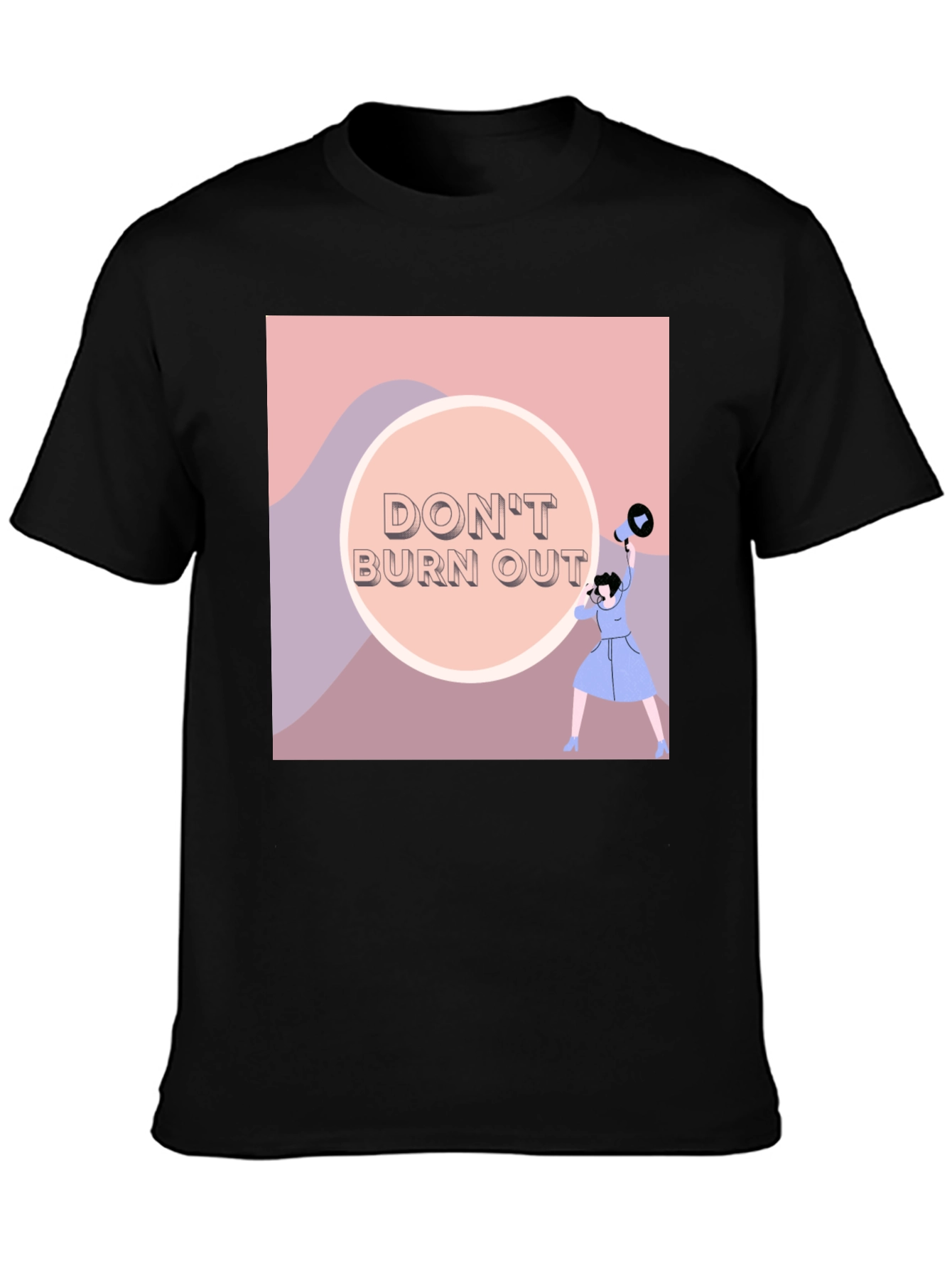 Dont Burn Out Graphic Tee - Black
