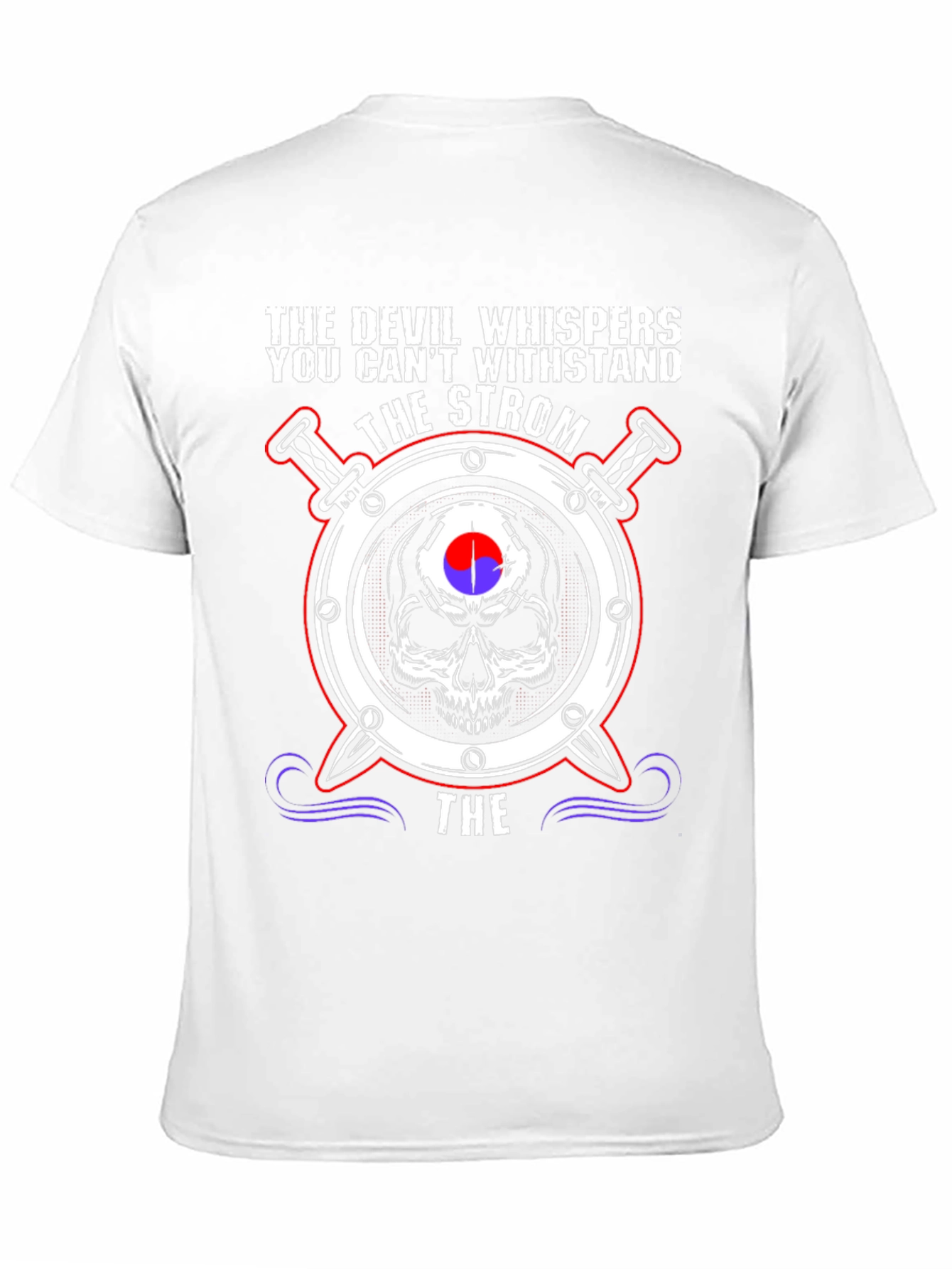 Devil Whispers Strom T-Shirt Skull Design