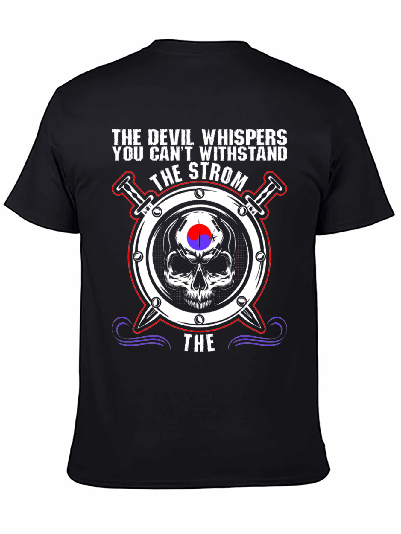 Devil Whispers Strom T-Shirt Skull Design