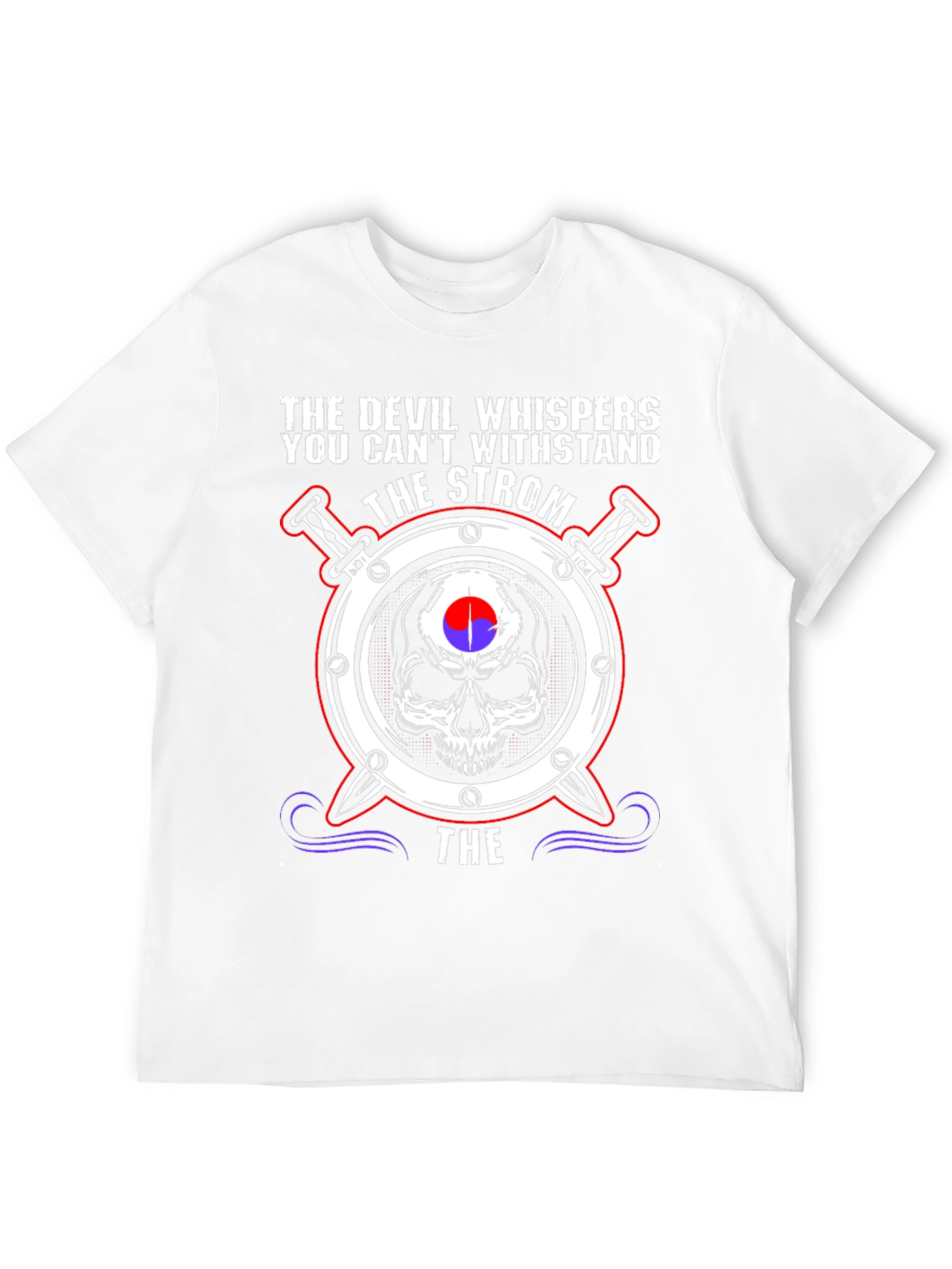 Devil Whispers Strom T-Shirt Skull Design