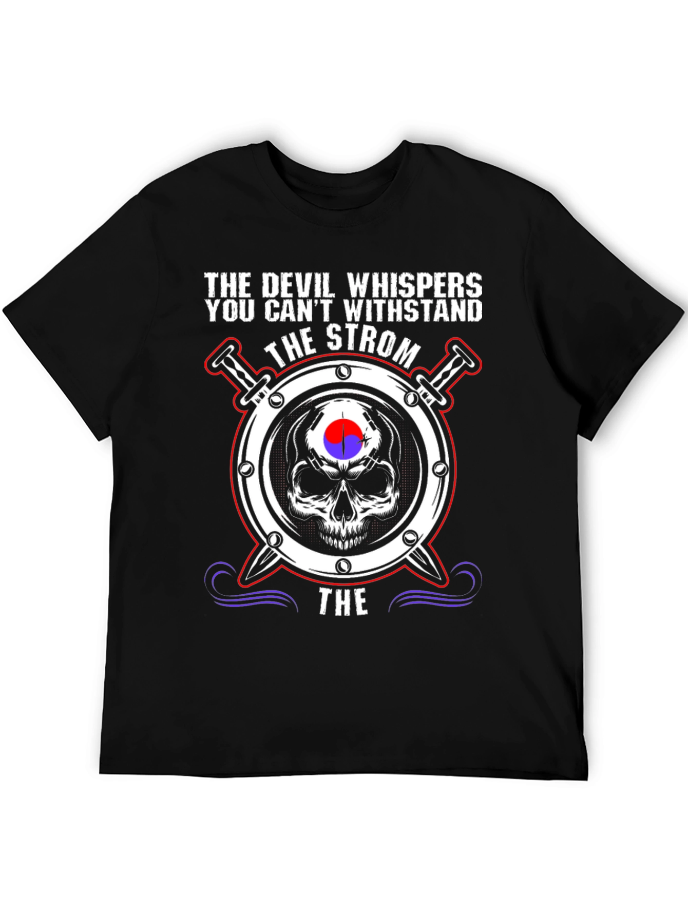Devil Whispers Strom T-Shirt Skull Design