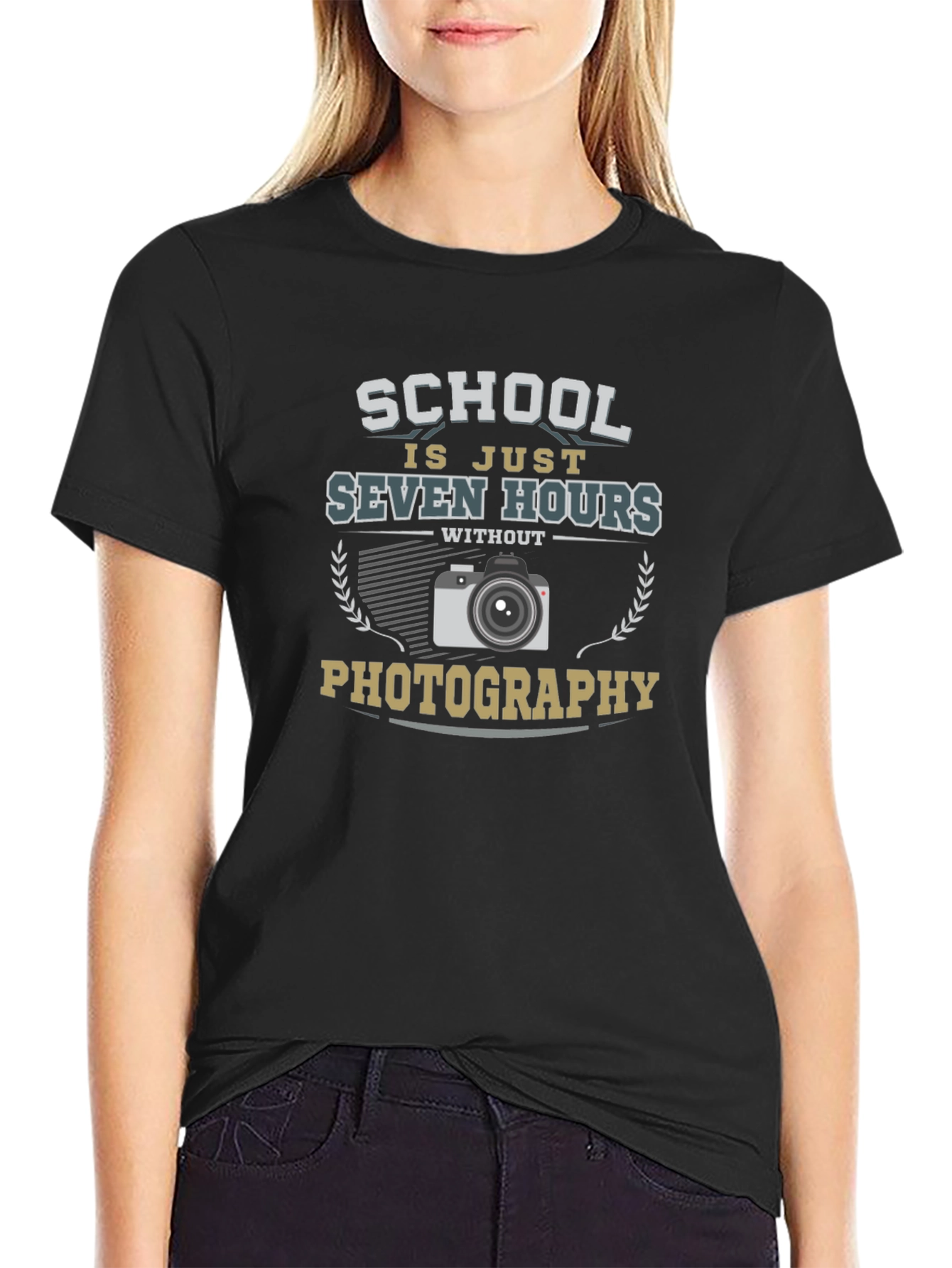 Photography Lover T-Shirt School is Just Seven Hours Without