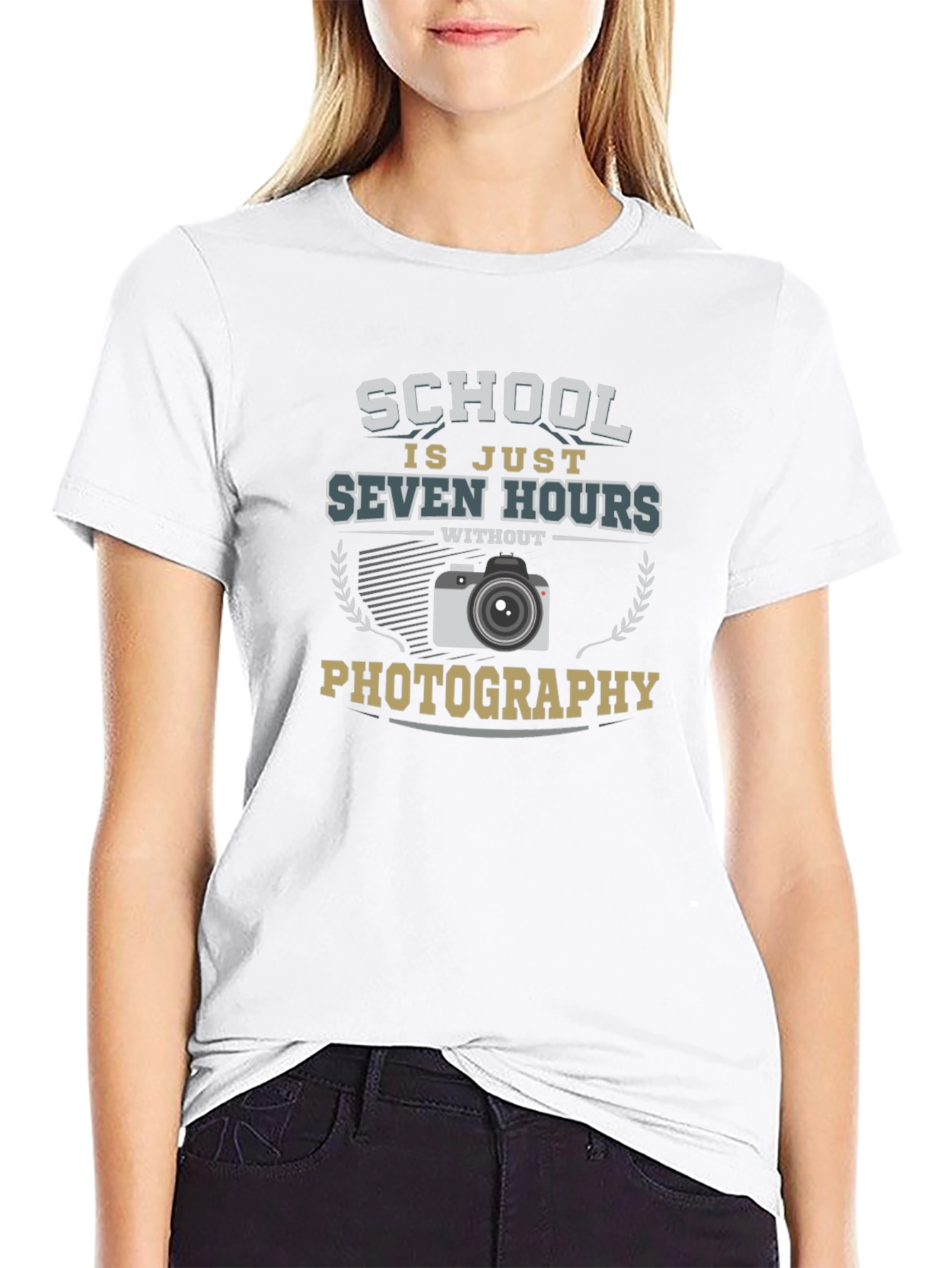 Photography Lover T-Shirt School is Just Seven Hours Without