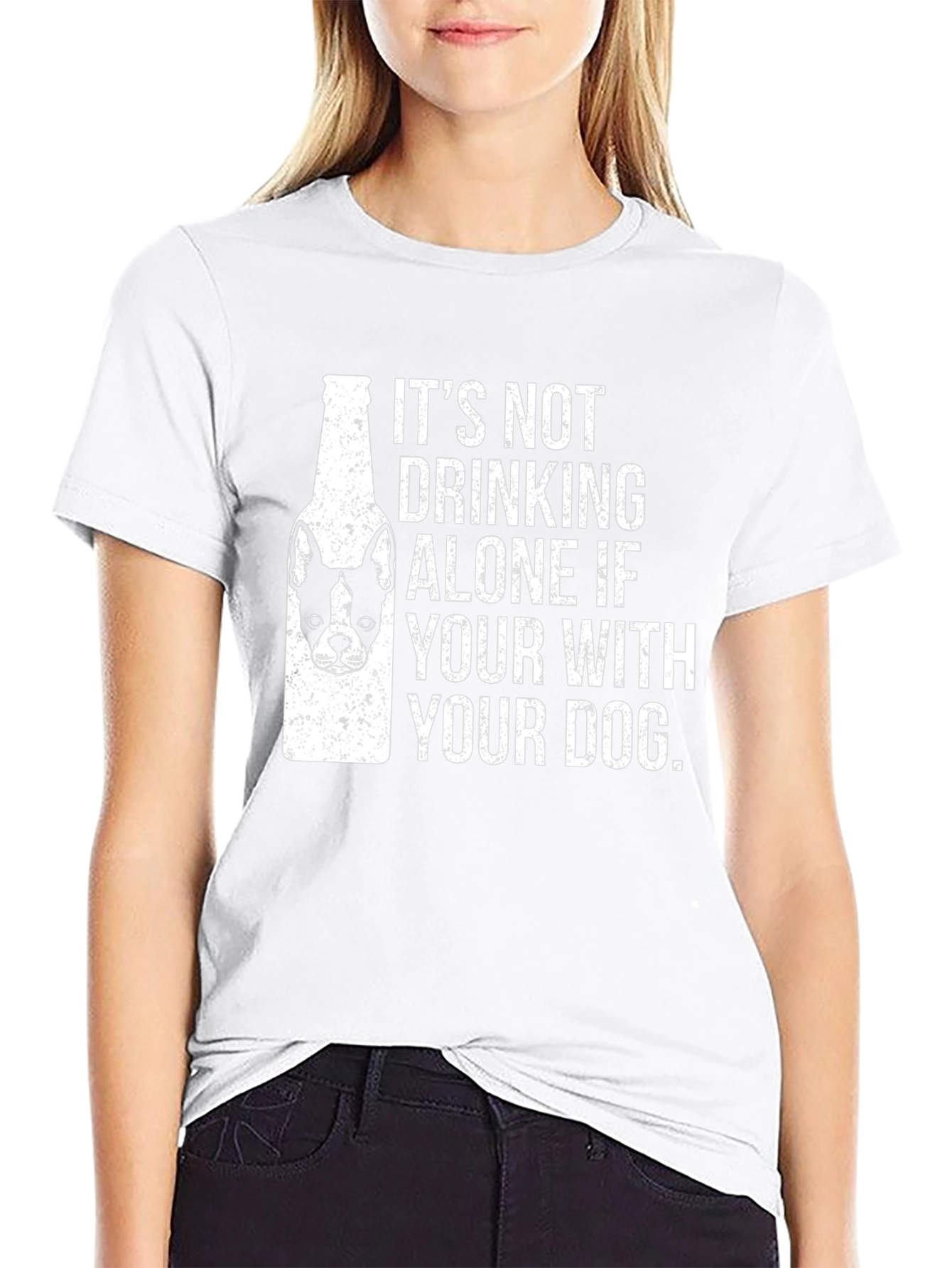 Drinking Alone Dog Lover T-Shirt