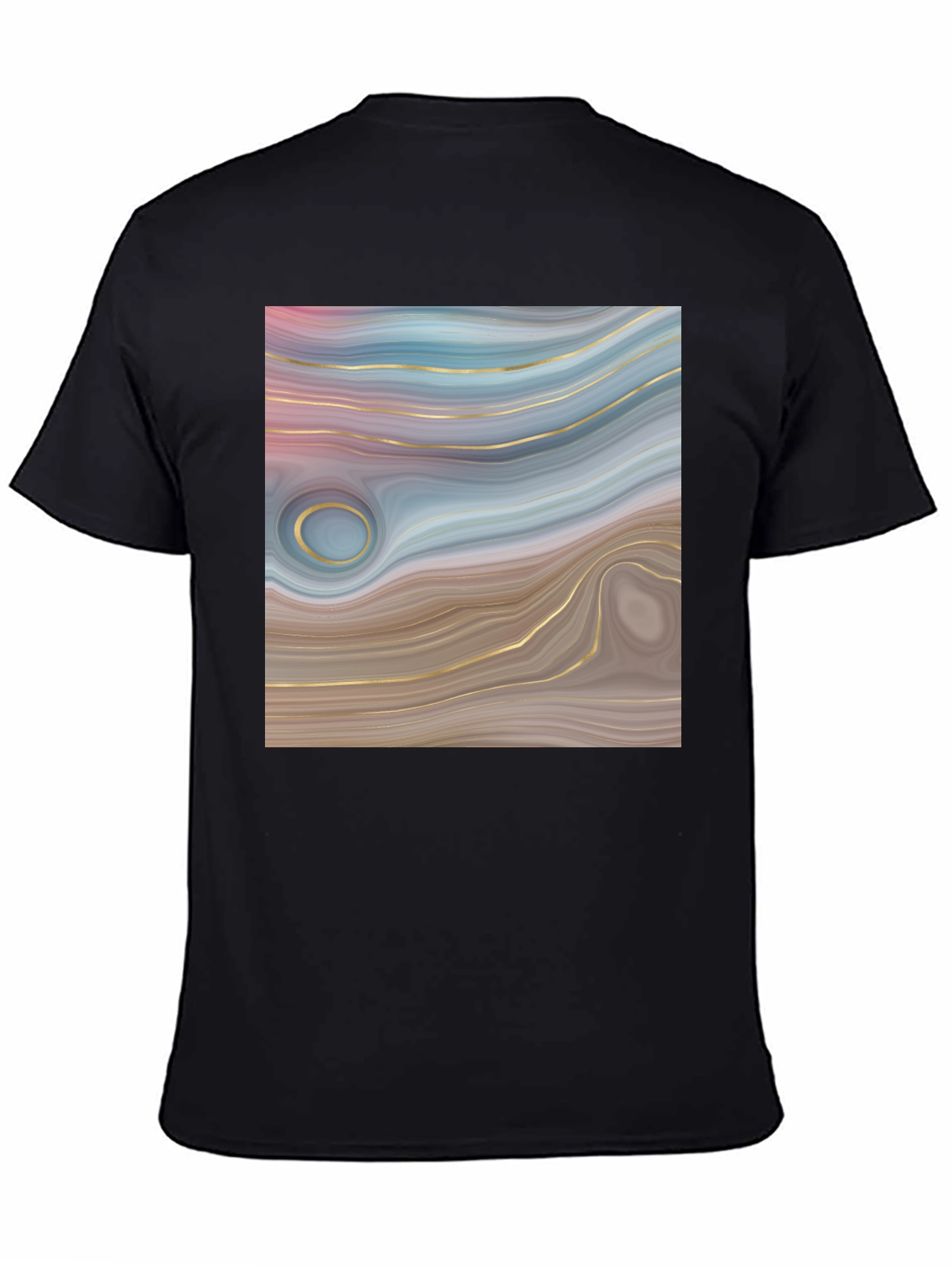 Abstract Swirl Graphic Tee - Trendy Style