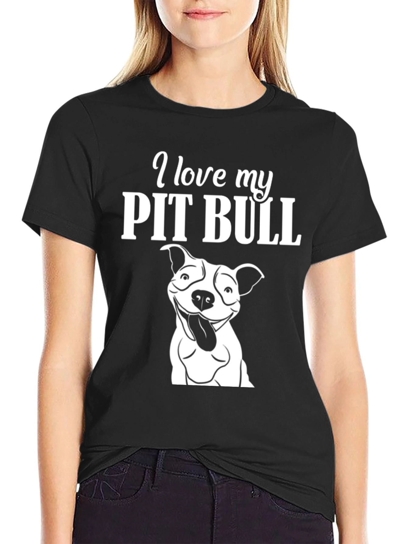 I Love My Pit Bull Graphic T-Shirt