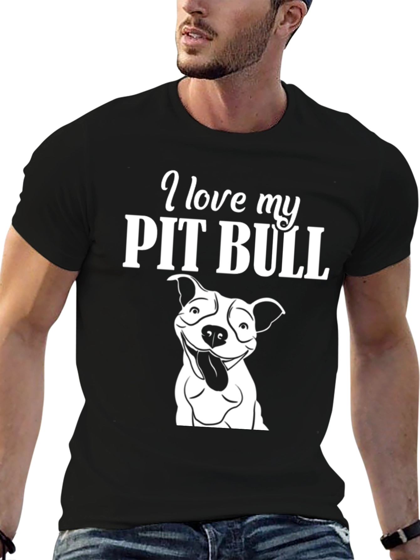 I Love My Pit Bull Graphic T-Shirt