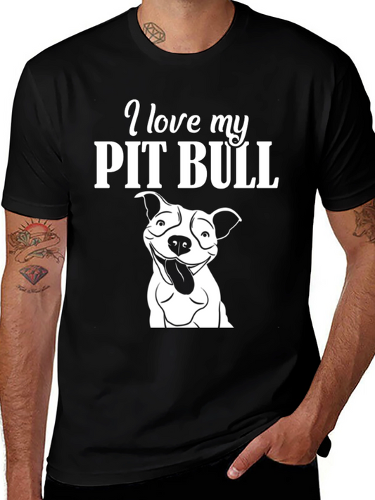 I Love My Pit Bull Graphic T-Shirt
