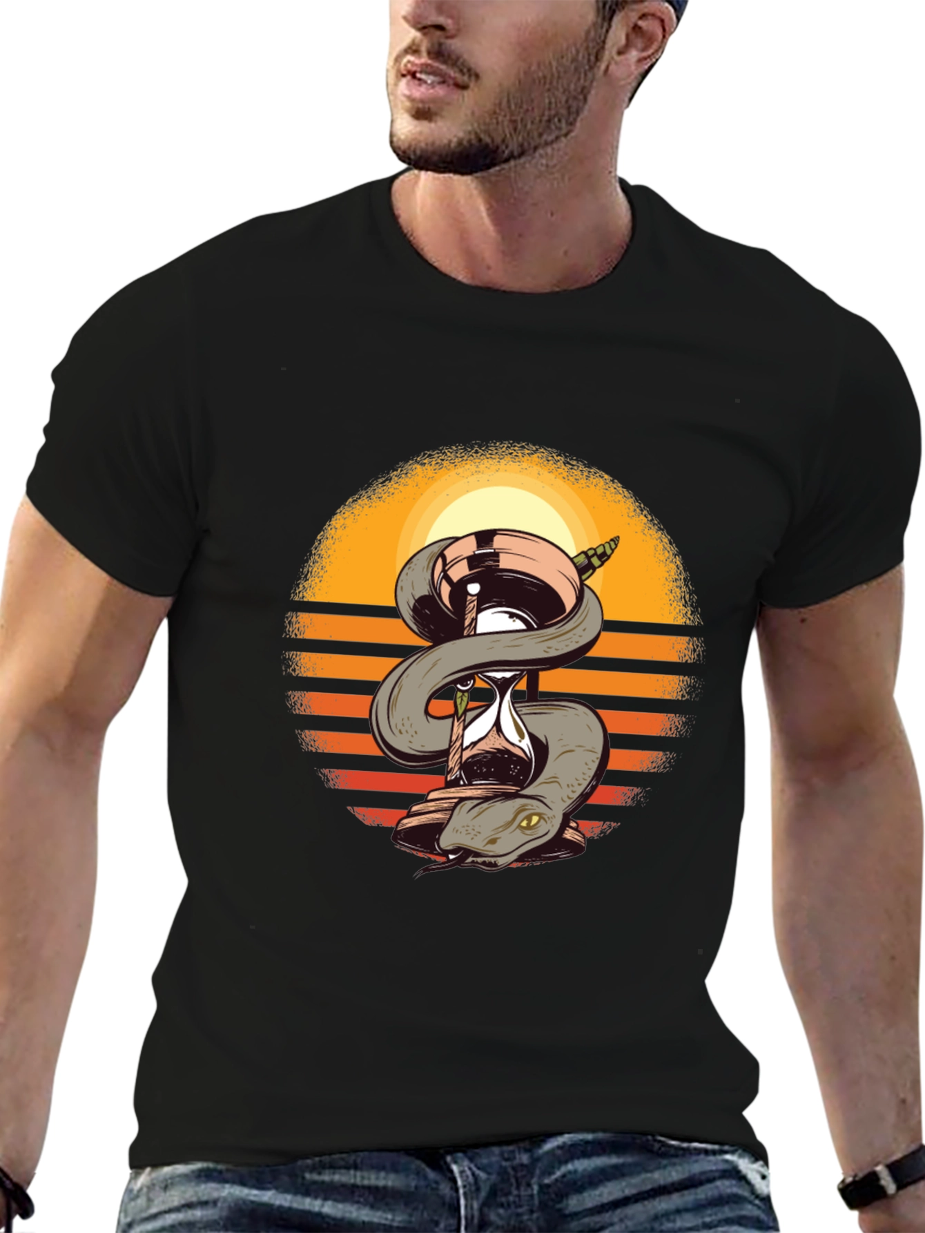 Snake & Hourglass T-Shirt - Time is Precious