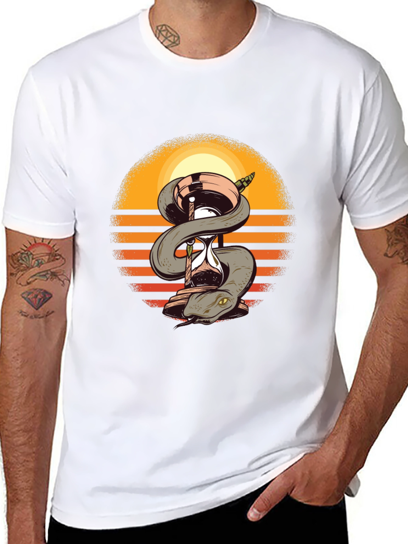 Snake & Hourglass T-Shirt - Time is Precious