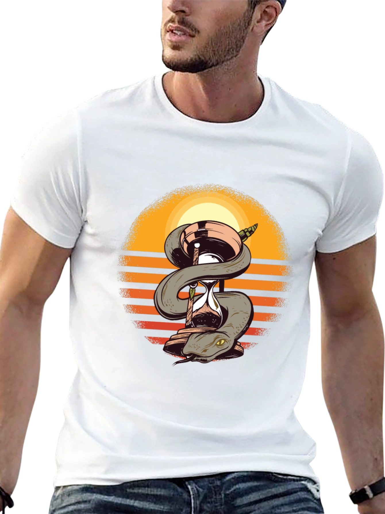 Snake & Hourglass T-Shirt - Time is Precious