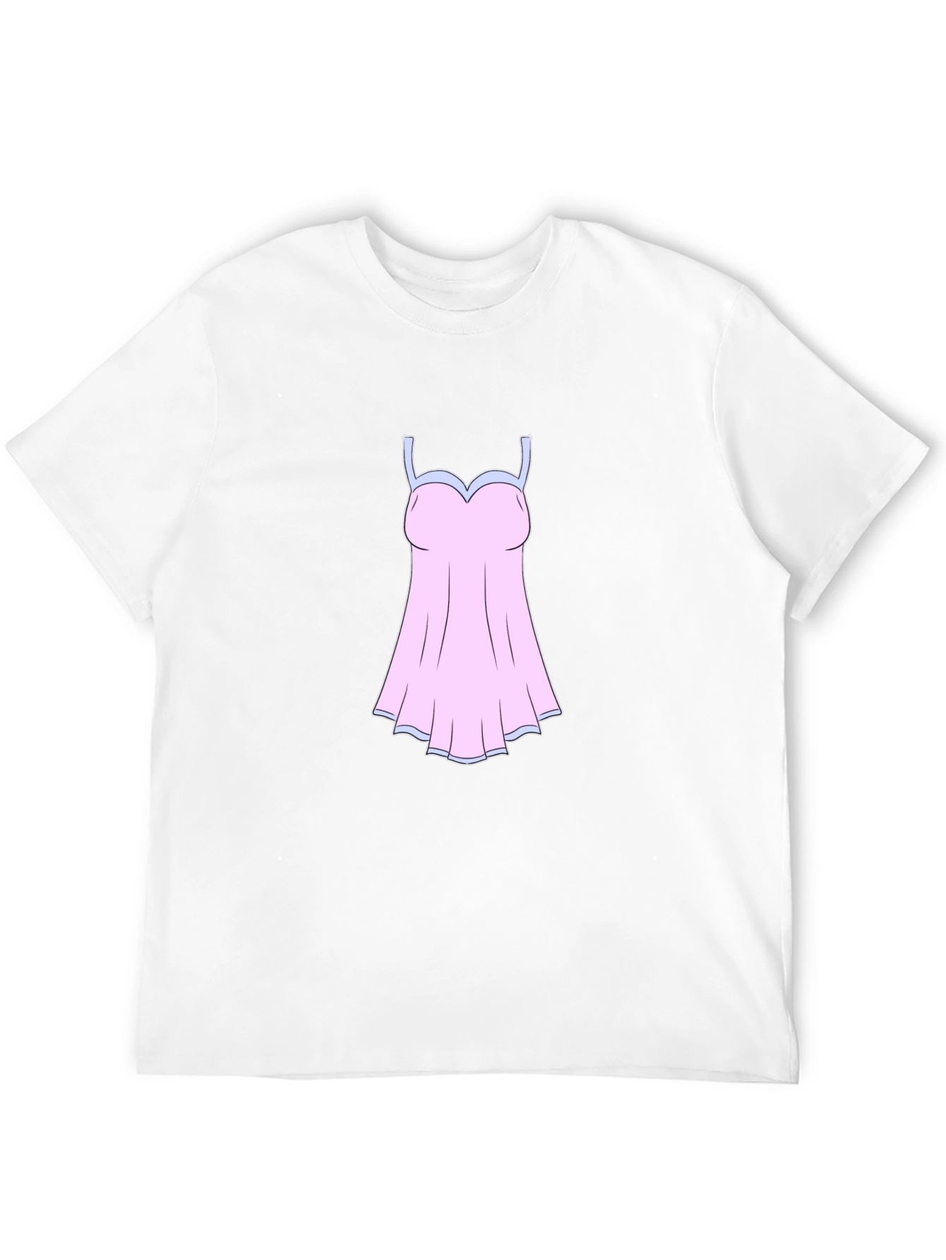 Novelty Black T-Shirt with Nightgown Graphic