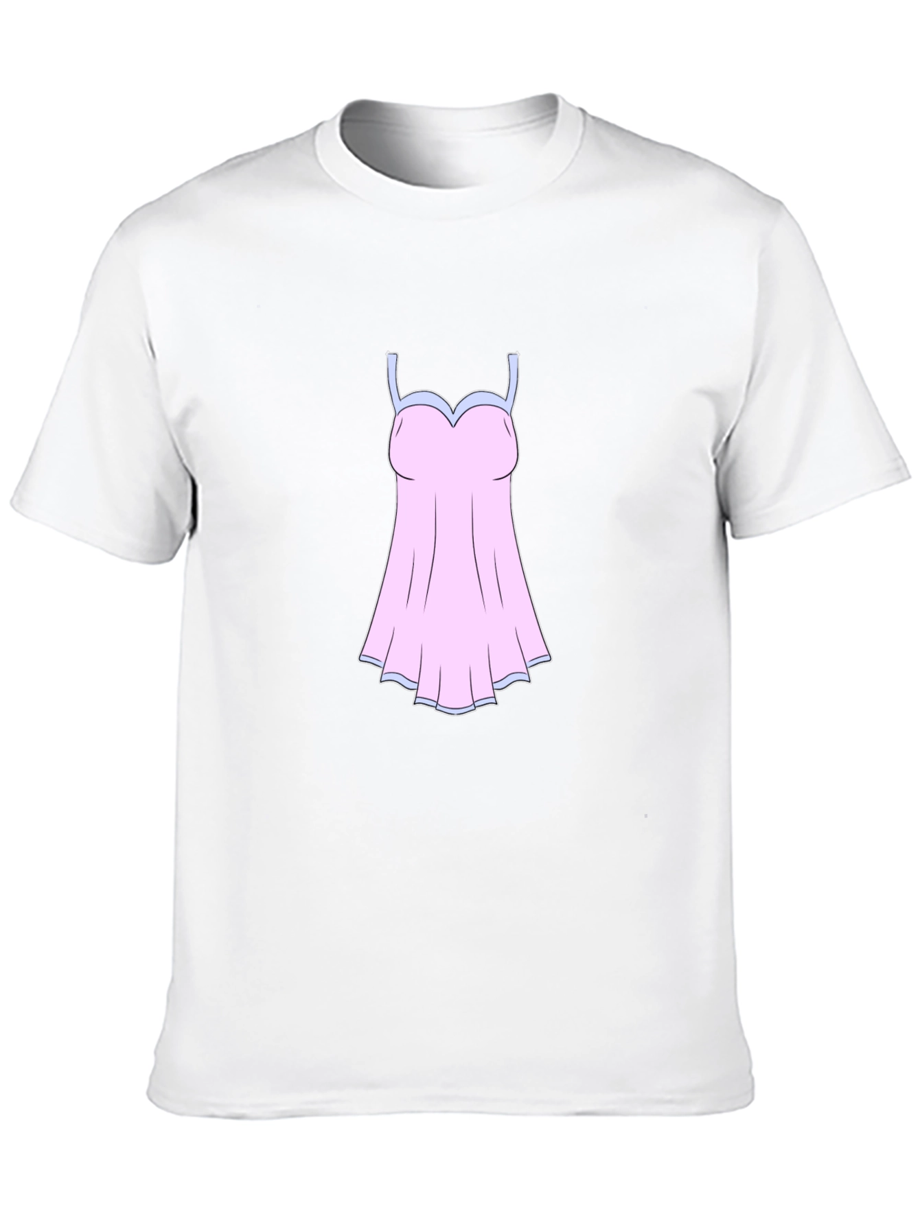 Novelty Black T-Shirt with Nightgown Graphic