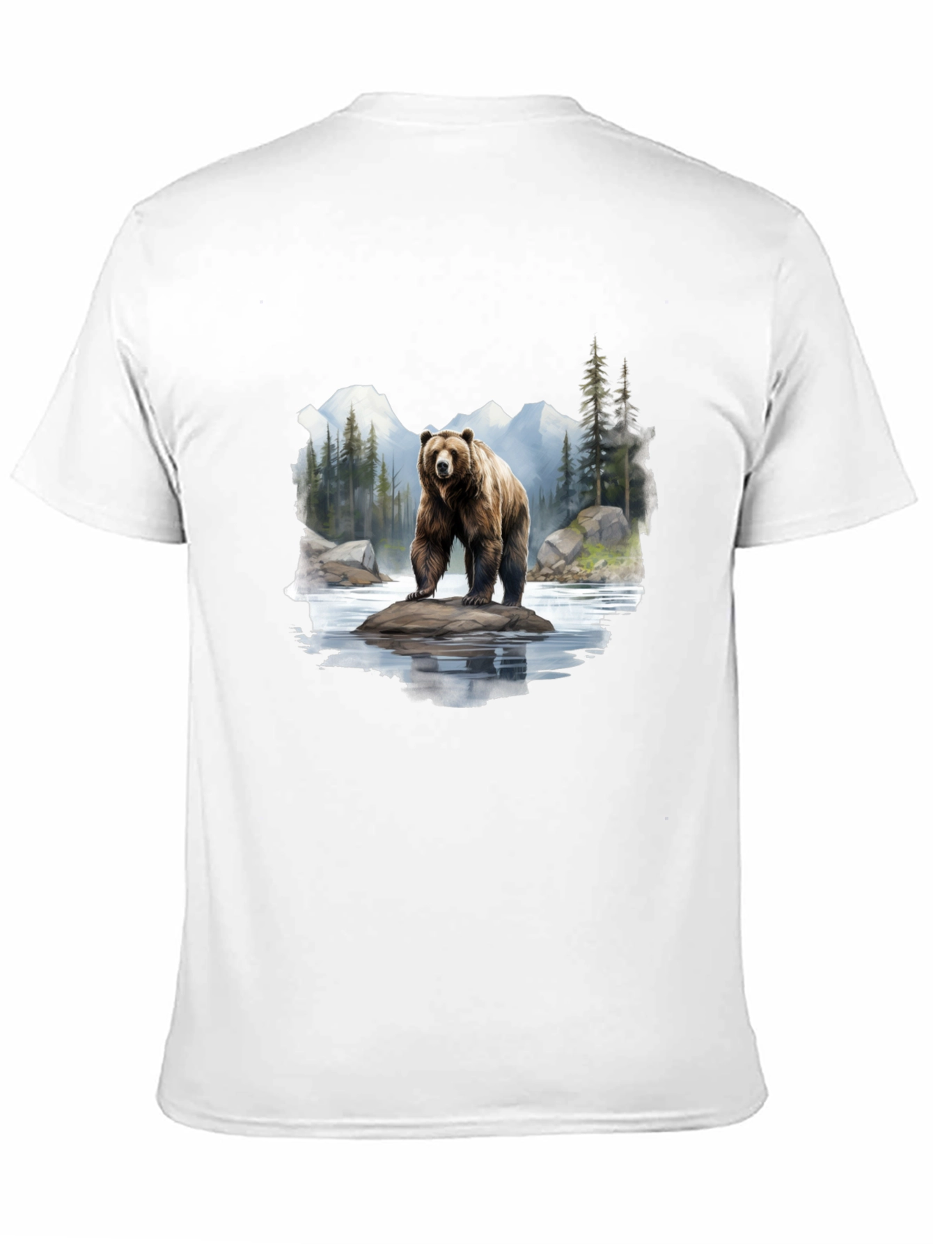 Bear On Rock Graphic Tee - Nature Lovers Apparel