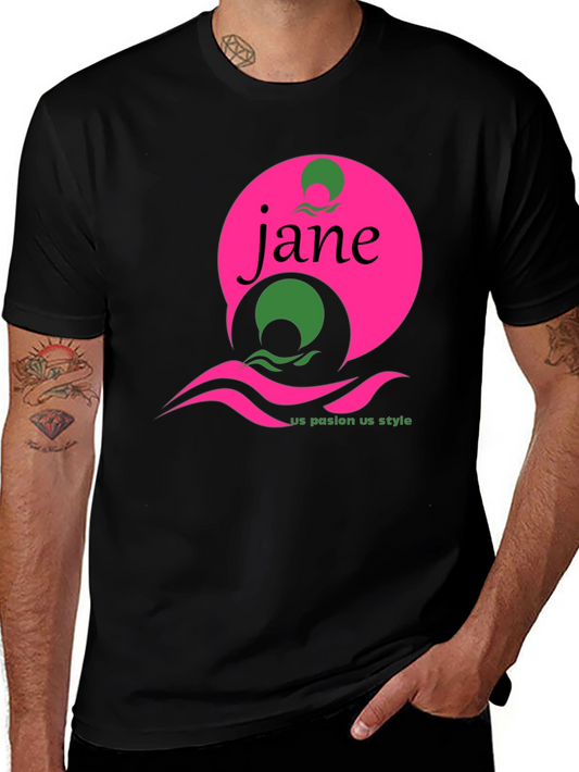 Jane Graphic Tee - Black Short Sleeve T-Shirt