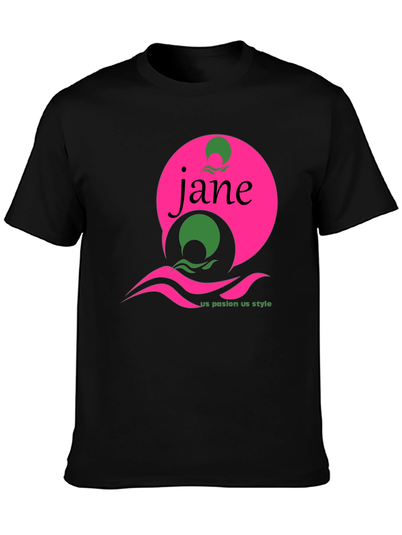 Jane Graphic Tee - Black Short Sleeve T-Shirt