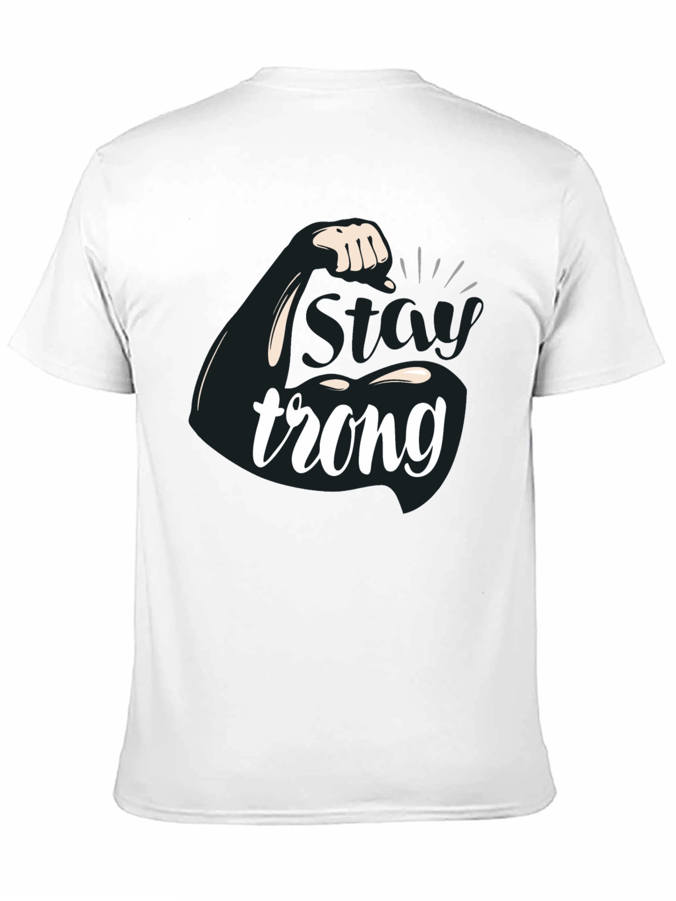 Stay Strong Flex Muscle Graphic T-Shirt