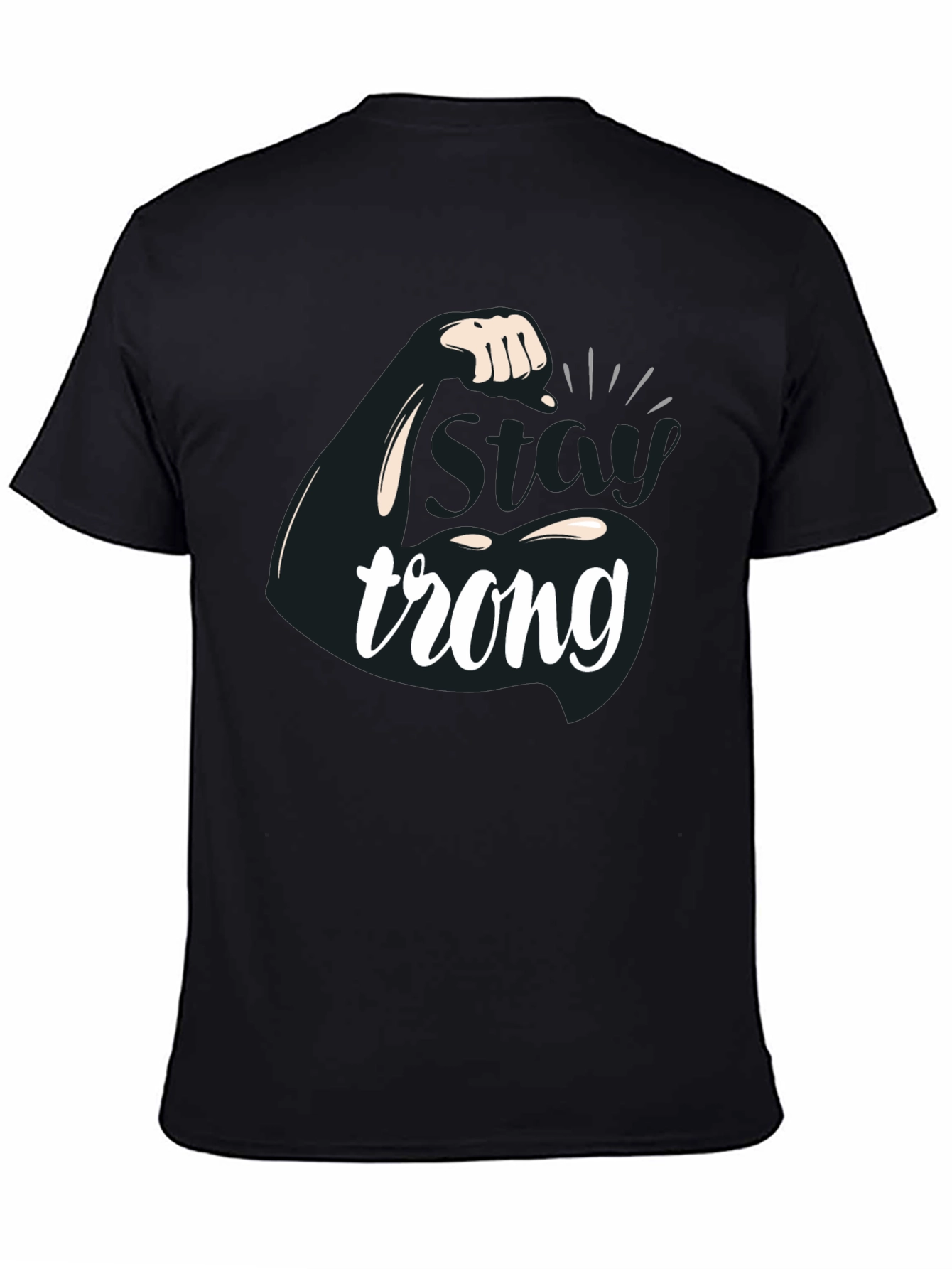 Stay Strong Flex Muscle Graphic T-Shirt