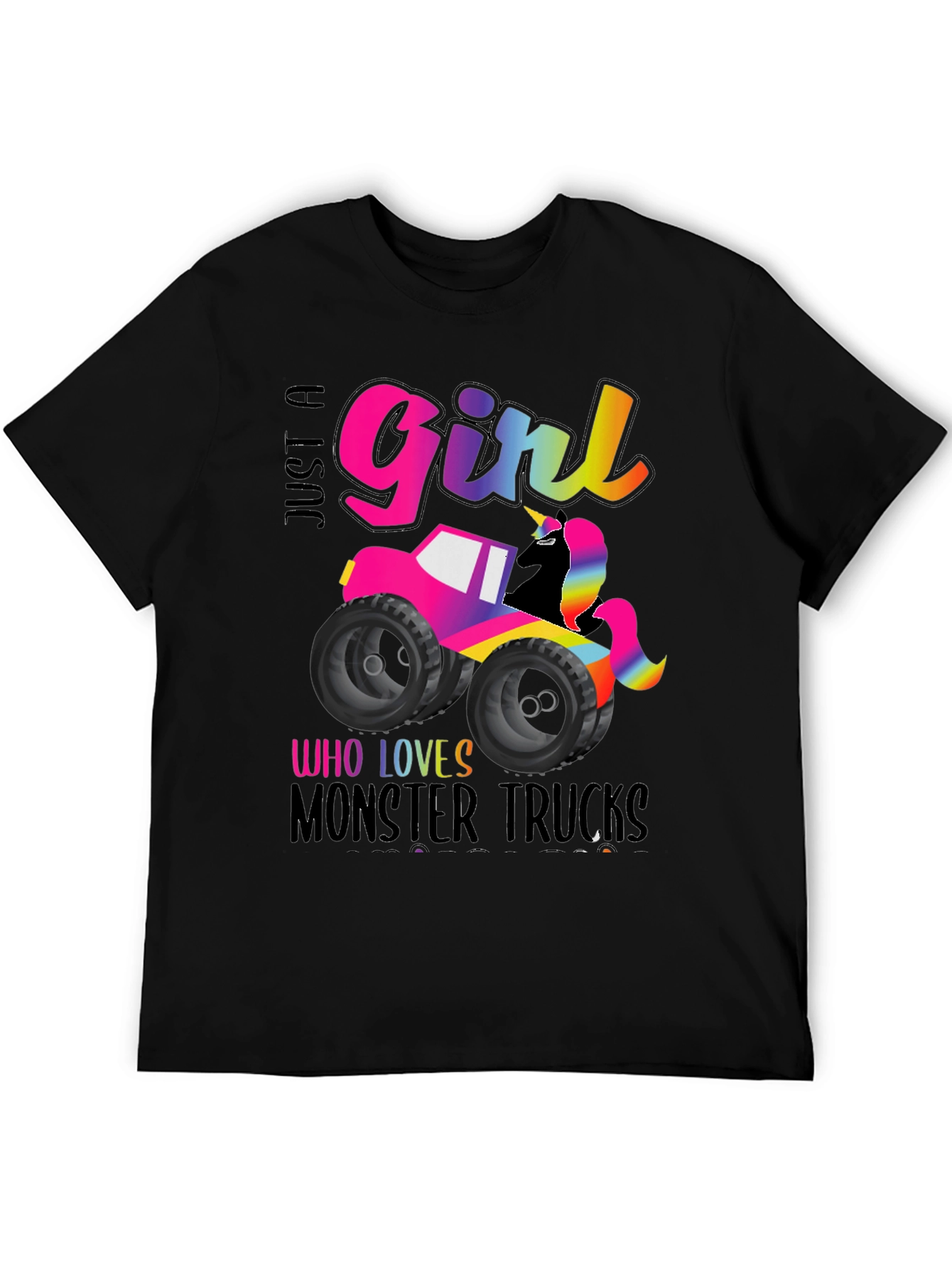 Girl Monster Truck Unicorn T-Shirt