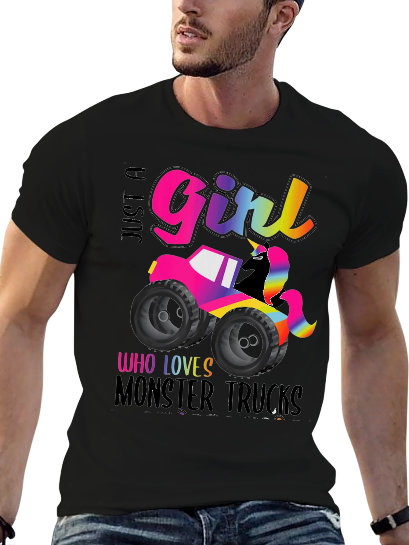 Girl Monster Truck Unicorn T-Shirt