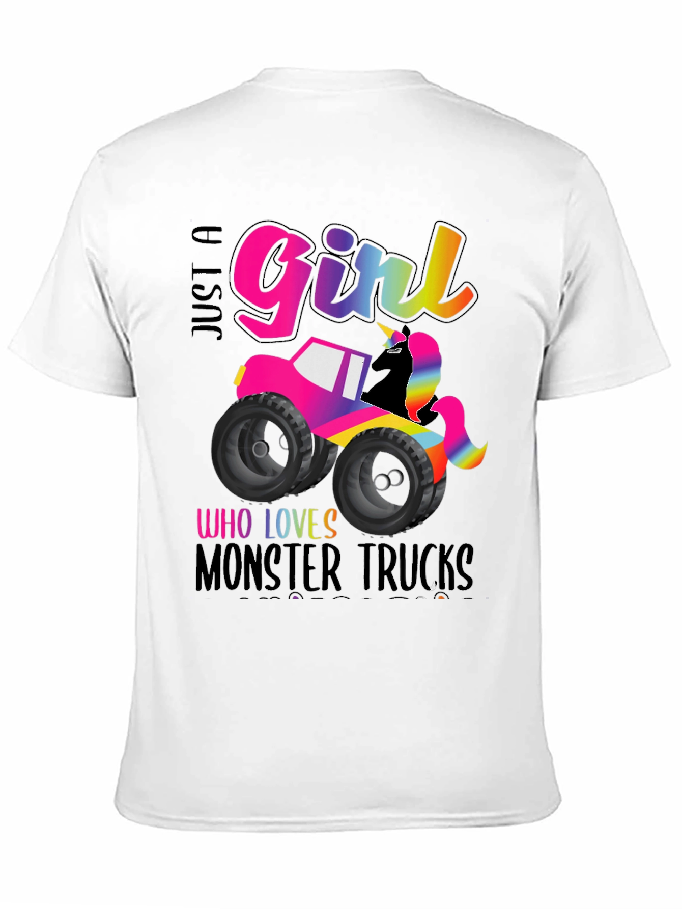 Girl Monster Truck Unicorn T-Shirt