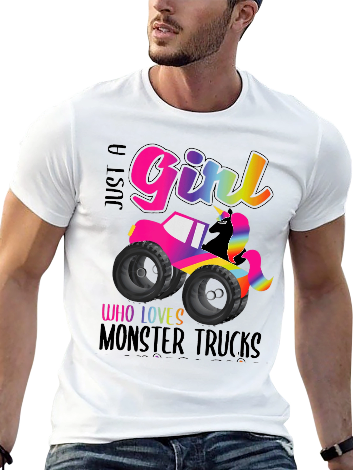 Girl Monster Truck Unicorn T-Shirt