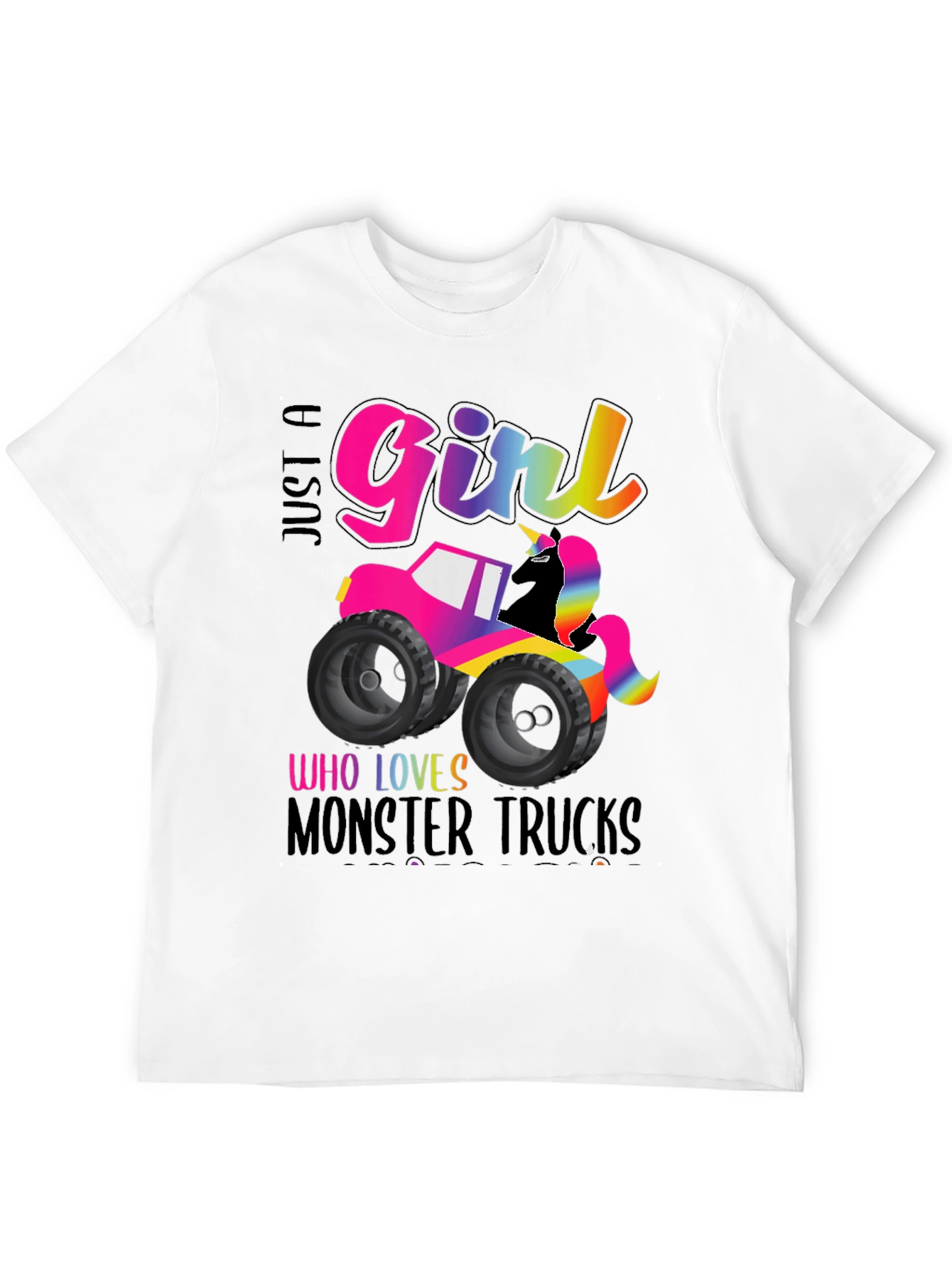 Girl Monster Truck Unicorn T-Shirt