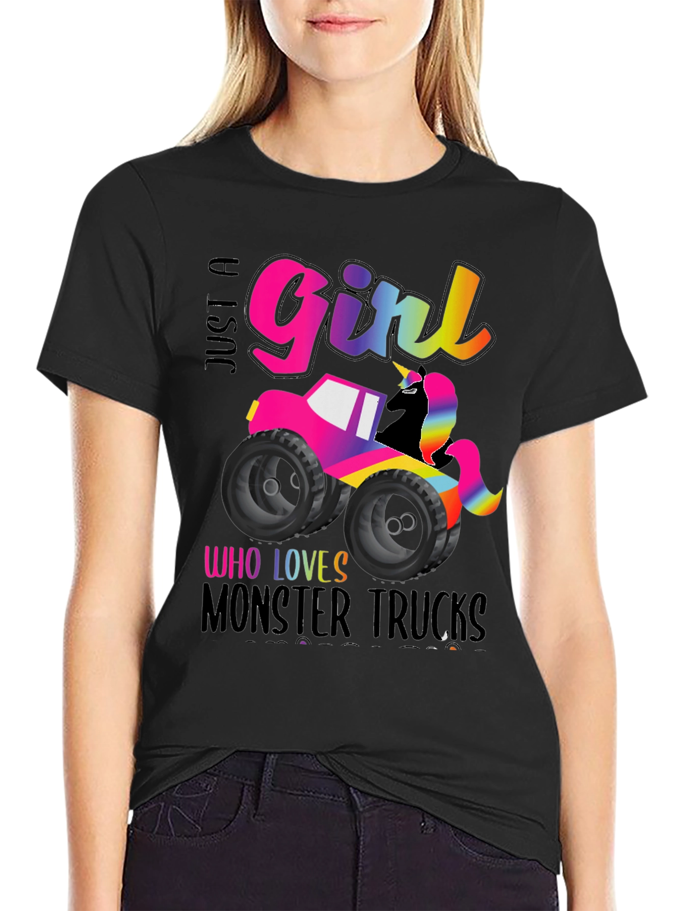 Girl Monster Truck Unicorn T-Shirt