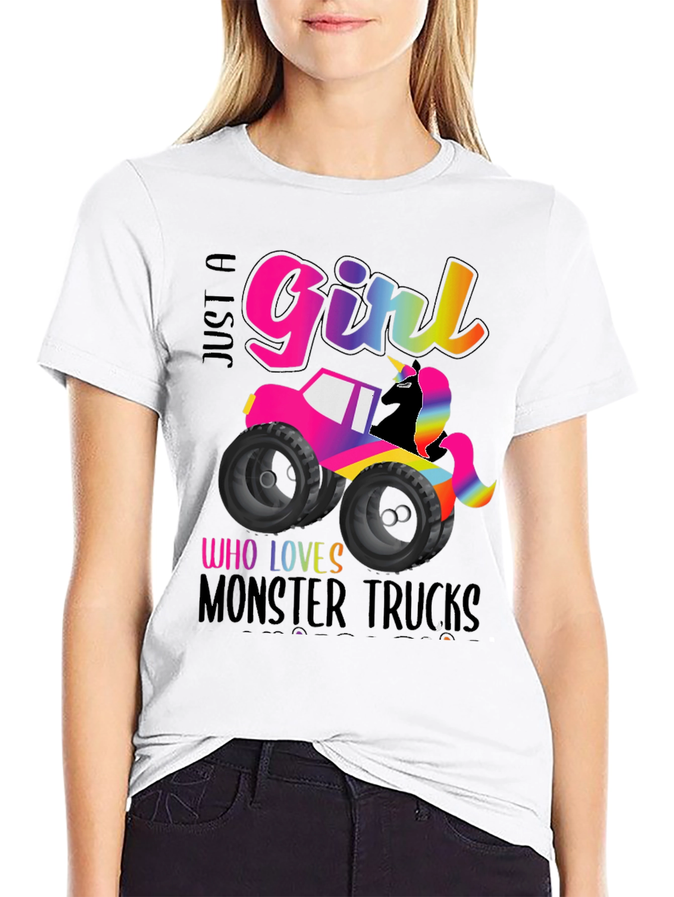 Girl Monster Truck Unicorn T-Shirt