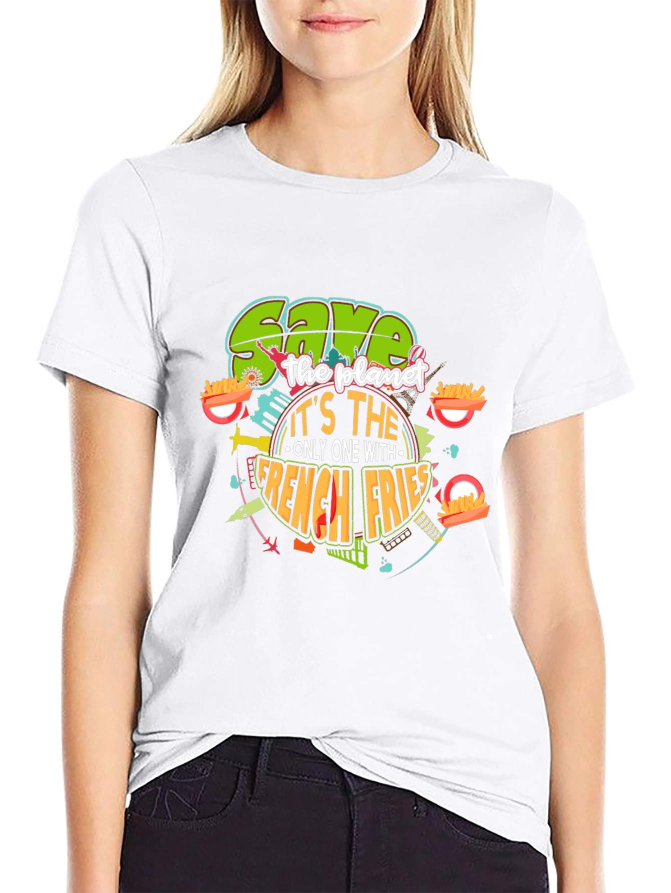 Save the Planet French Fries T-Shirt