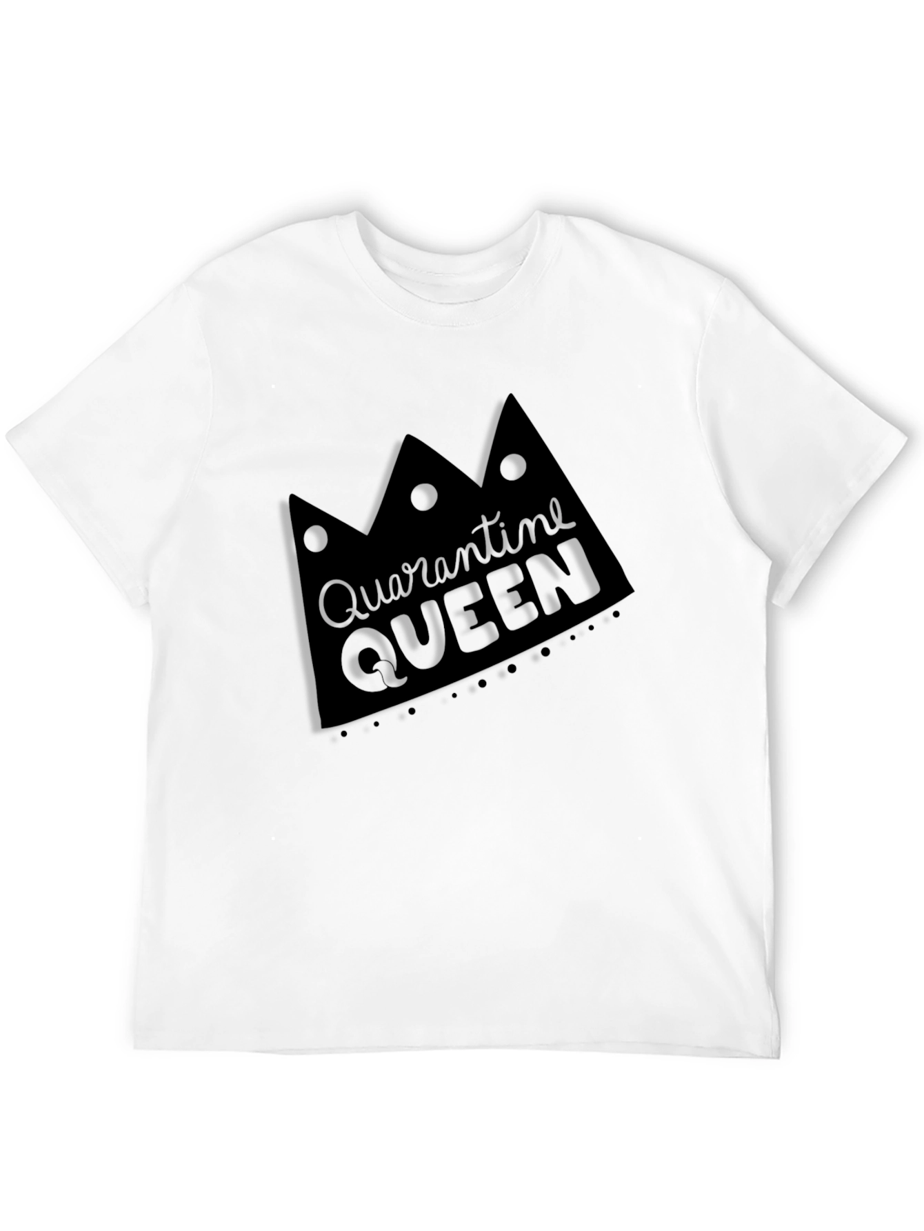 Quarantine Queen Black Crew Neck Tee