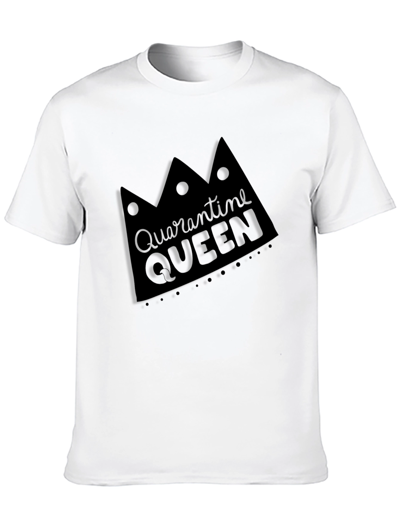 Quarantine Queen Black Crew Neck Tee