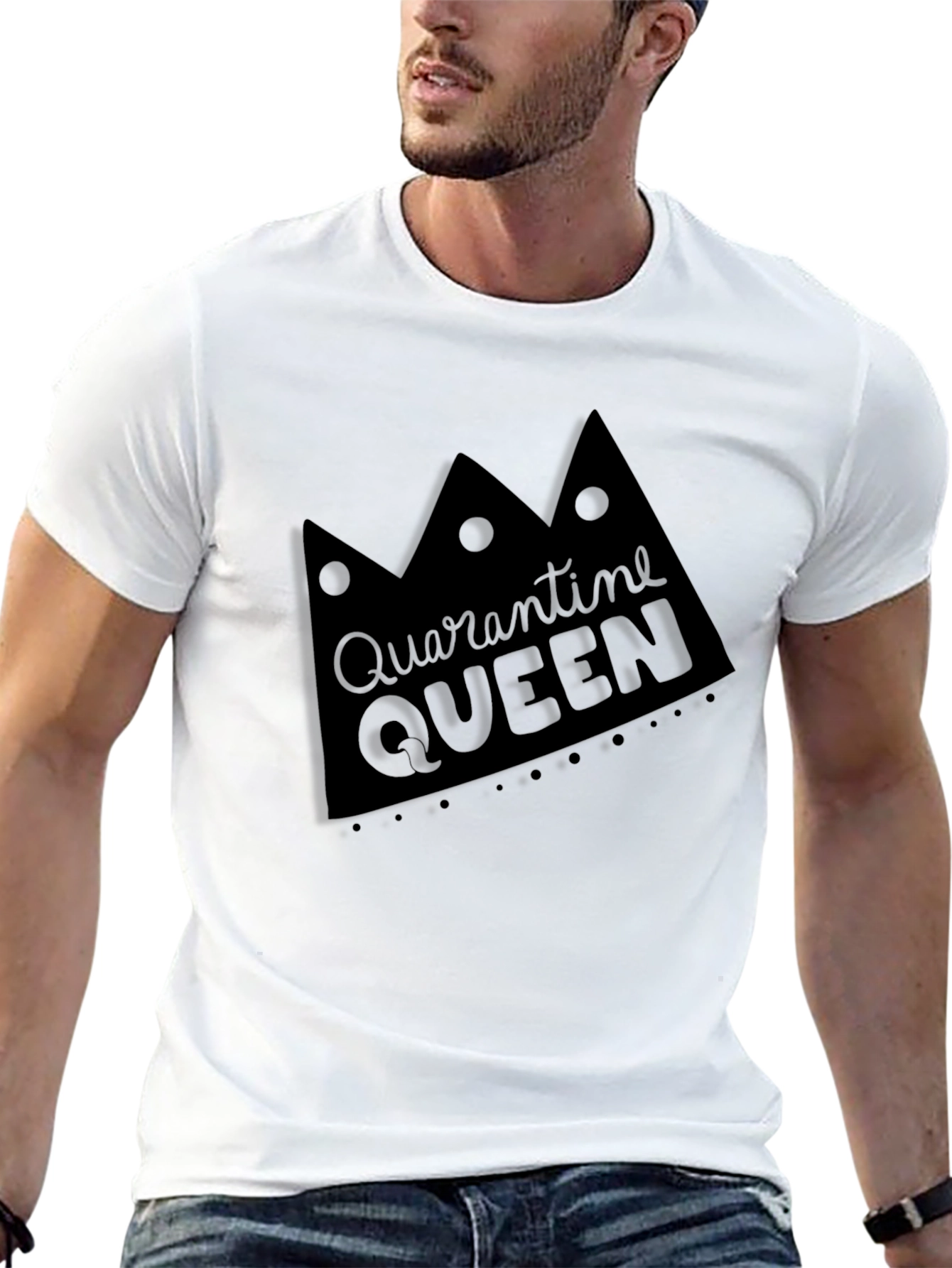 Quarantine Queen Black Crew Neck Tee