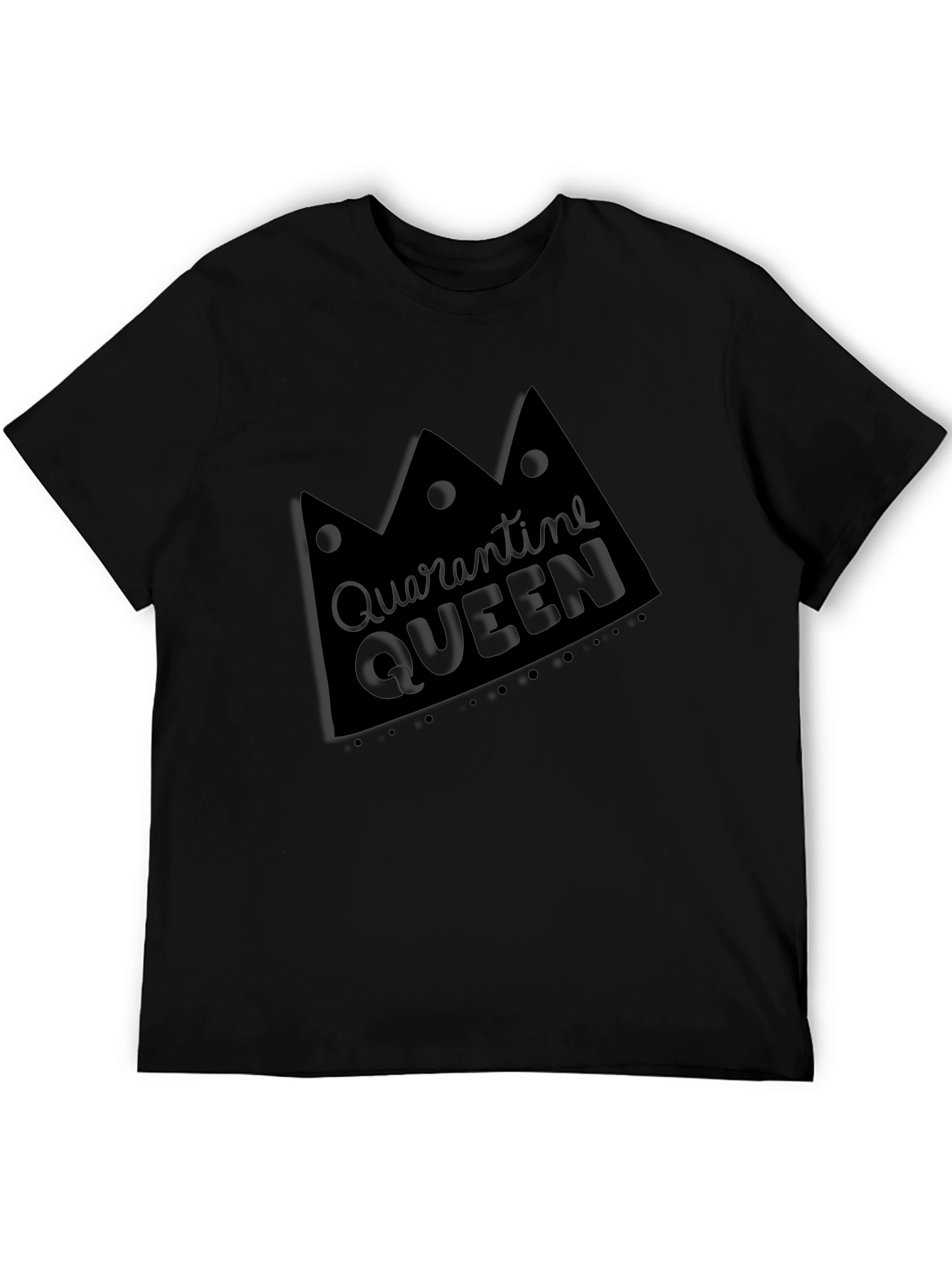 Quarantine Queen Black Crew Neck Tee