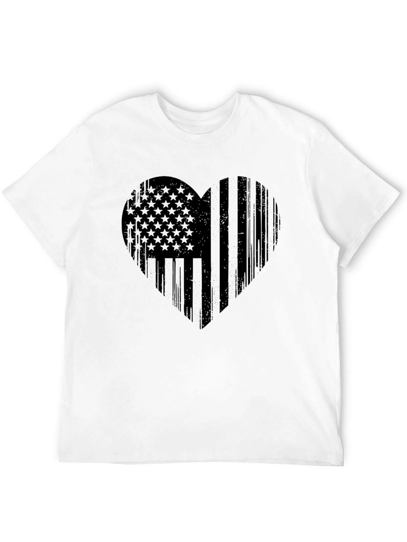 American Flag Heart T-Shirt - Patriotic Design