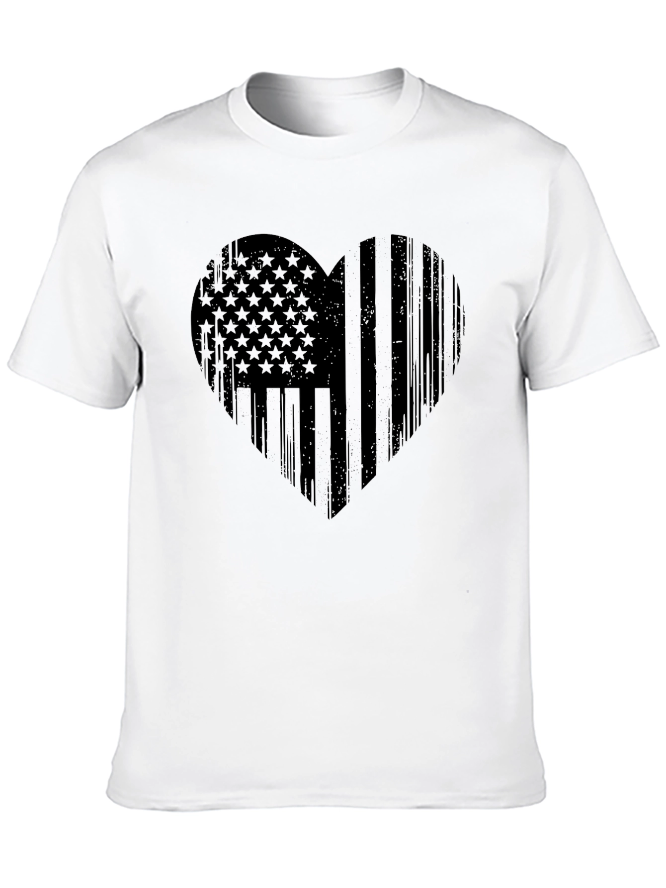 American Flag Heart T-Shirt - Patriotic Design