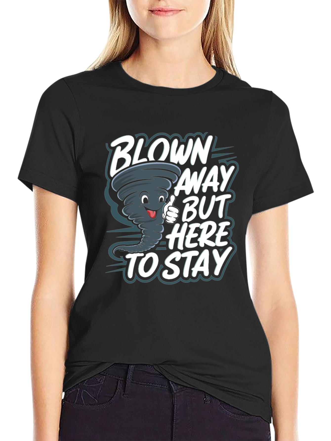 Blown Away Tornado Graphic Tee - Black