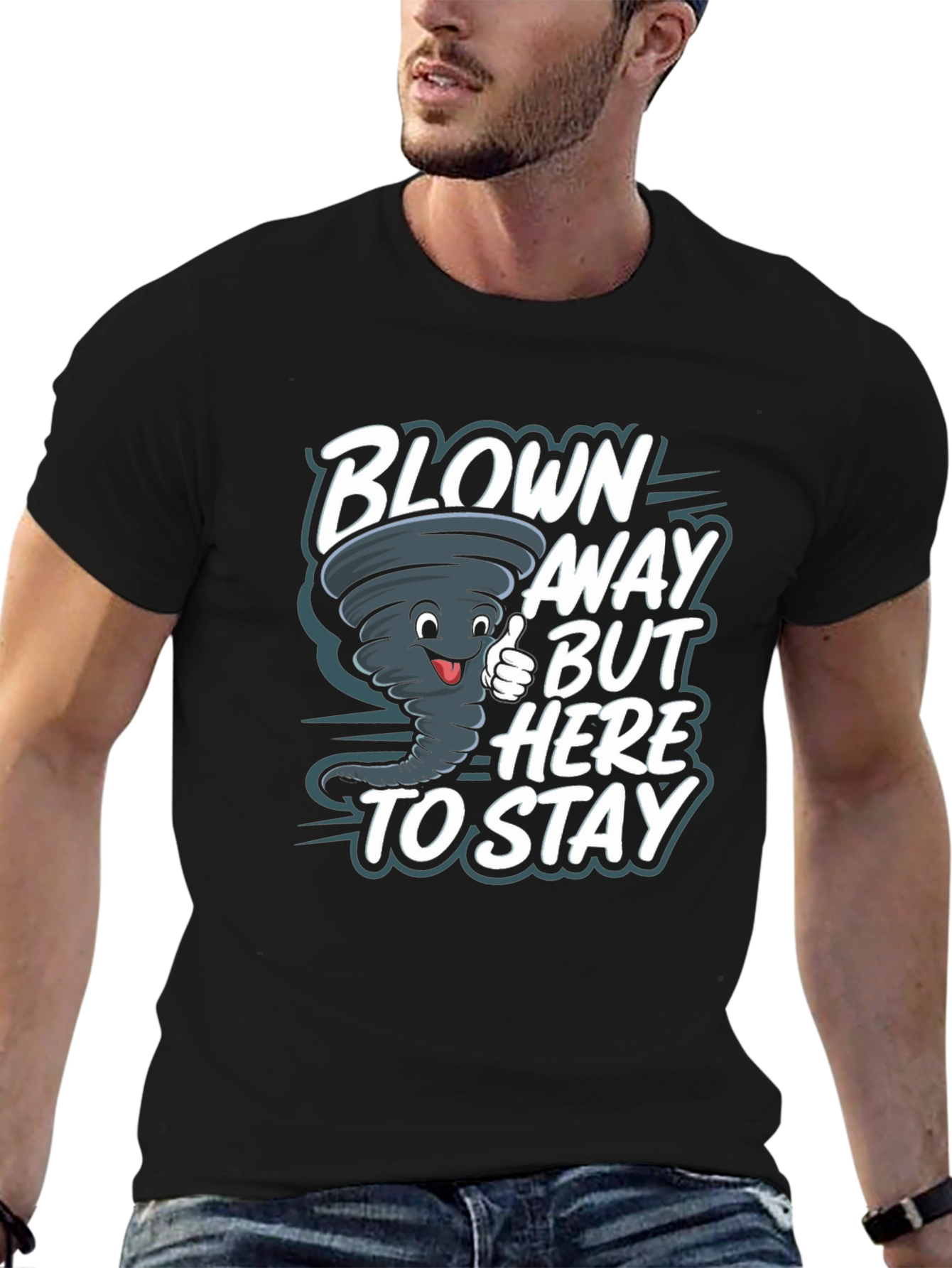 Blown Away Tornado Graphic Tee - Black