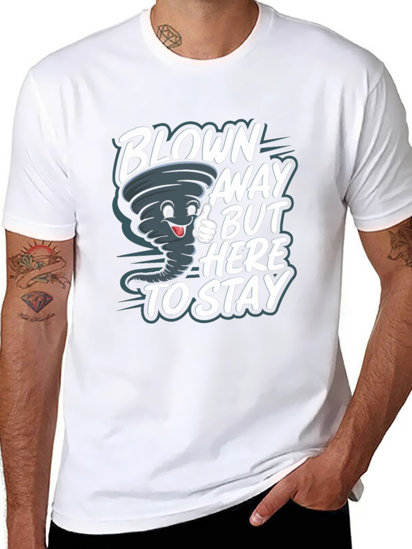 Blown Away Tornado Graphic Tee - Black