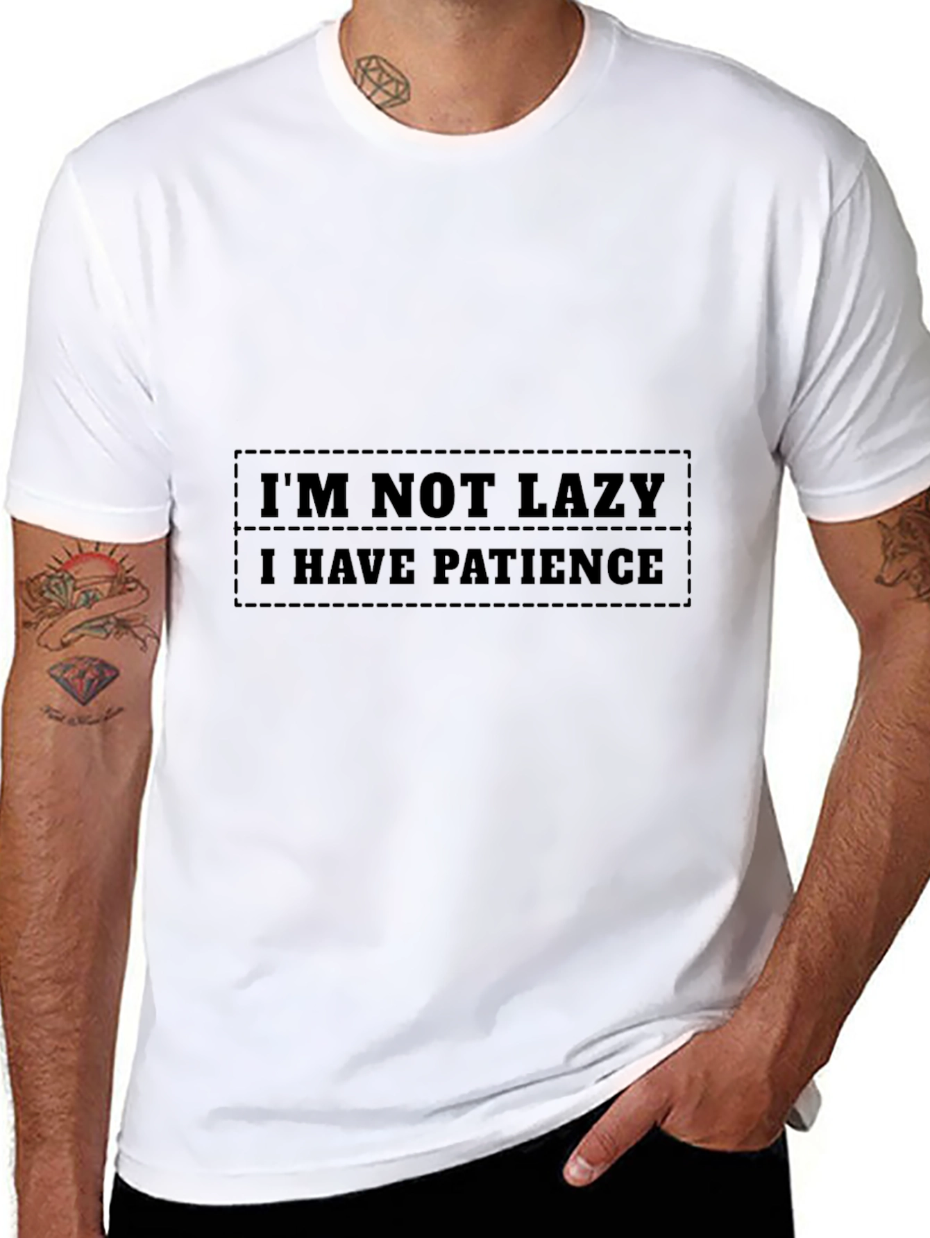 Patience Black Graphic Tee - Funny Slogan Shirt