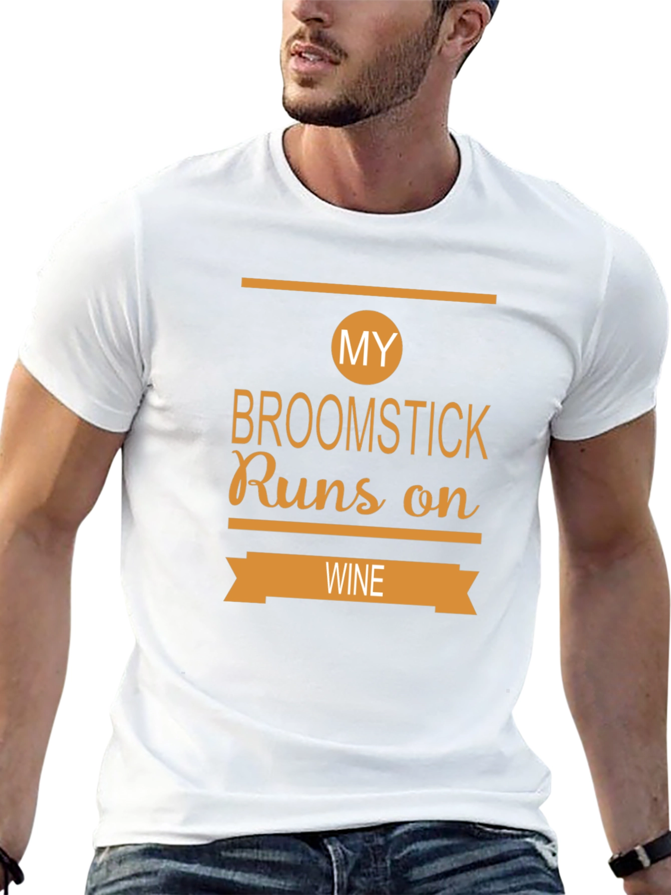 My Broomstick Runs On Wine - Funny T-Shirt