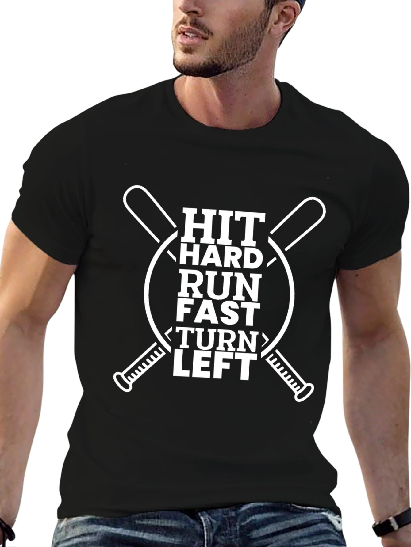 Hit Hard Baseball Graphic T-Shirt