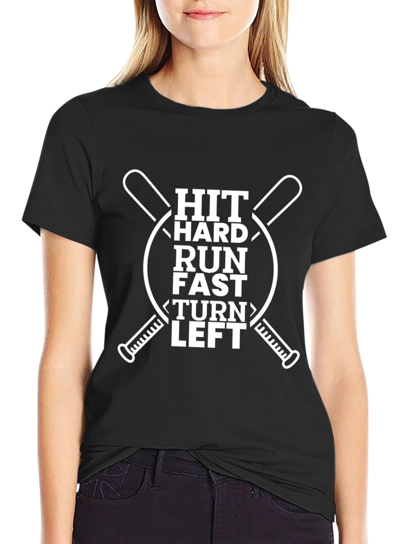 Hit Hard Baseball Graphic T-Shirt