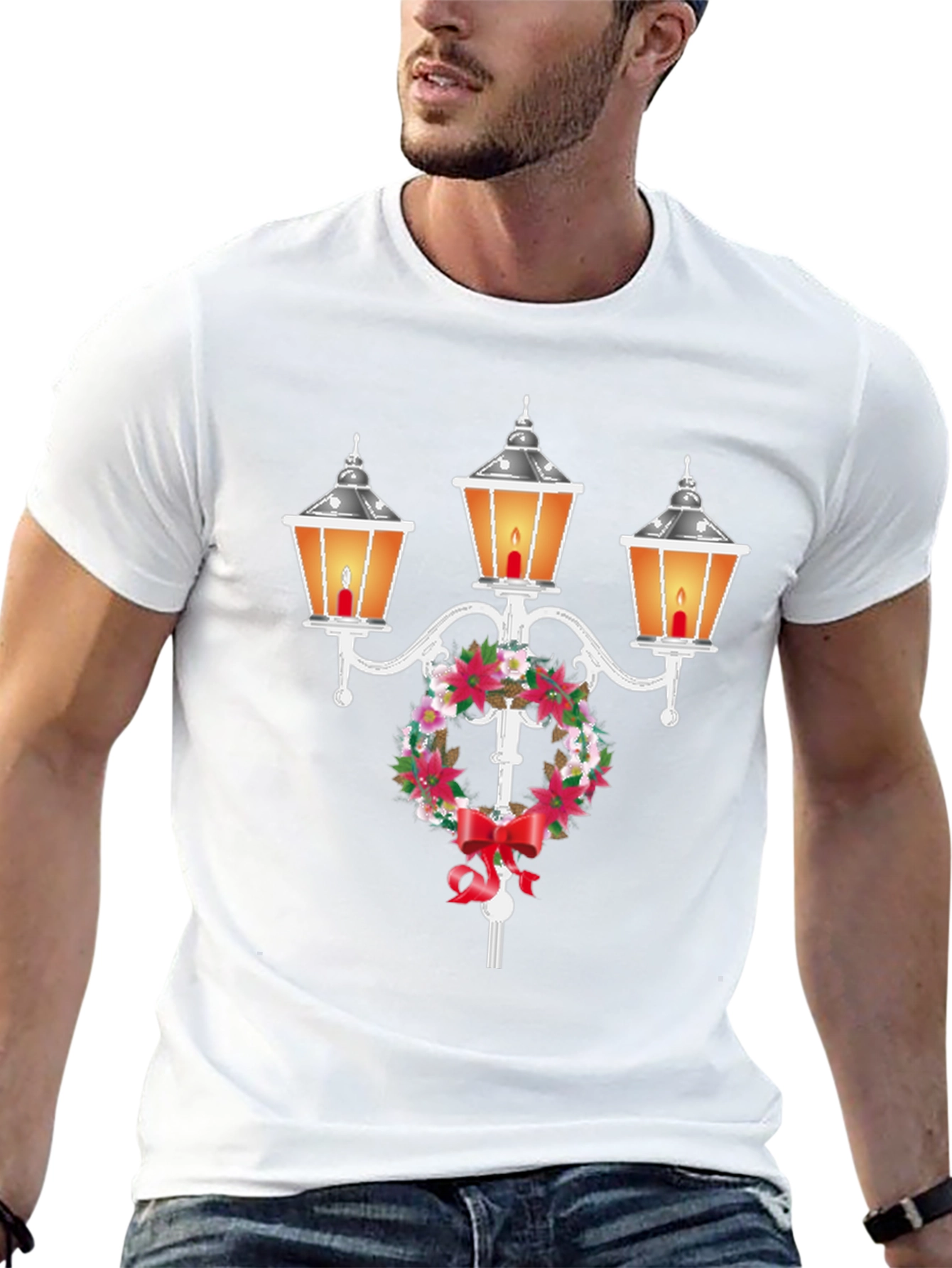 Festive Holiday Lamp Post T-Shirt