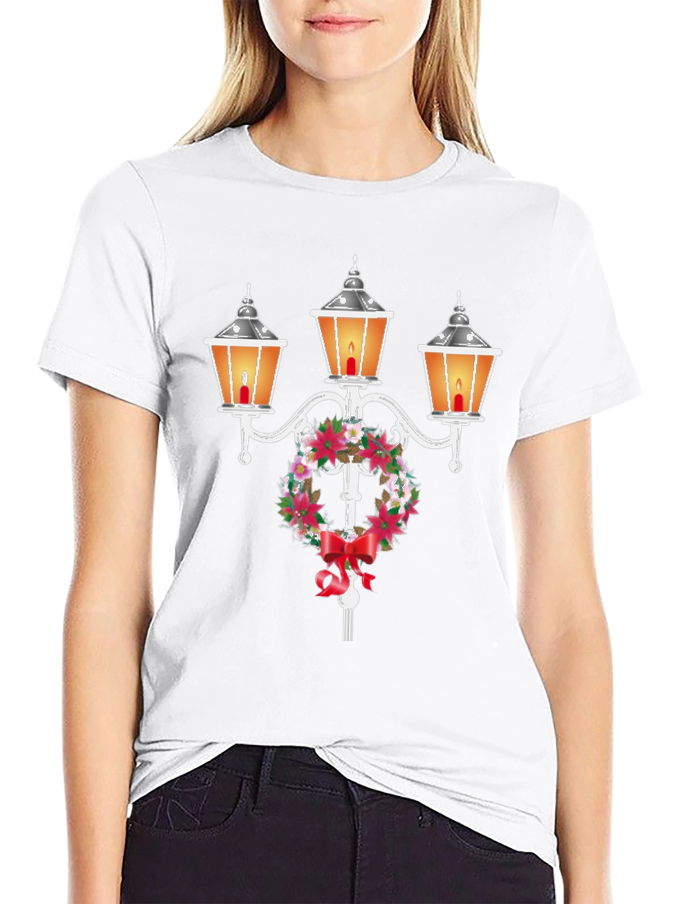 Festive Holiday Lamp Post T-Shirt