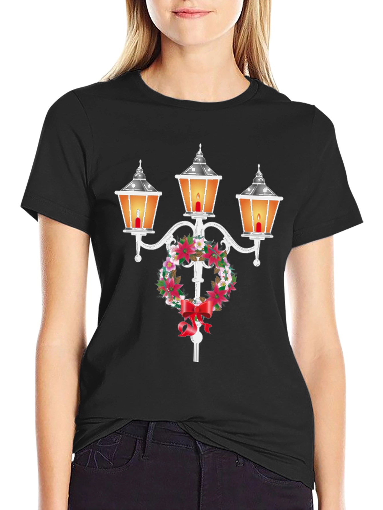 Festive Holiday Lamp Post T-Shirt