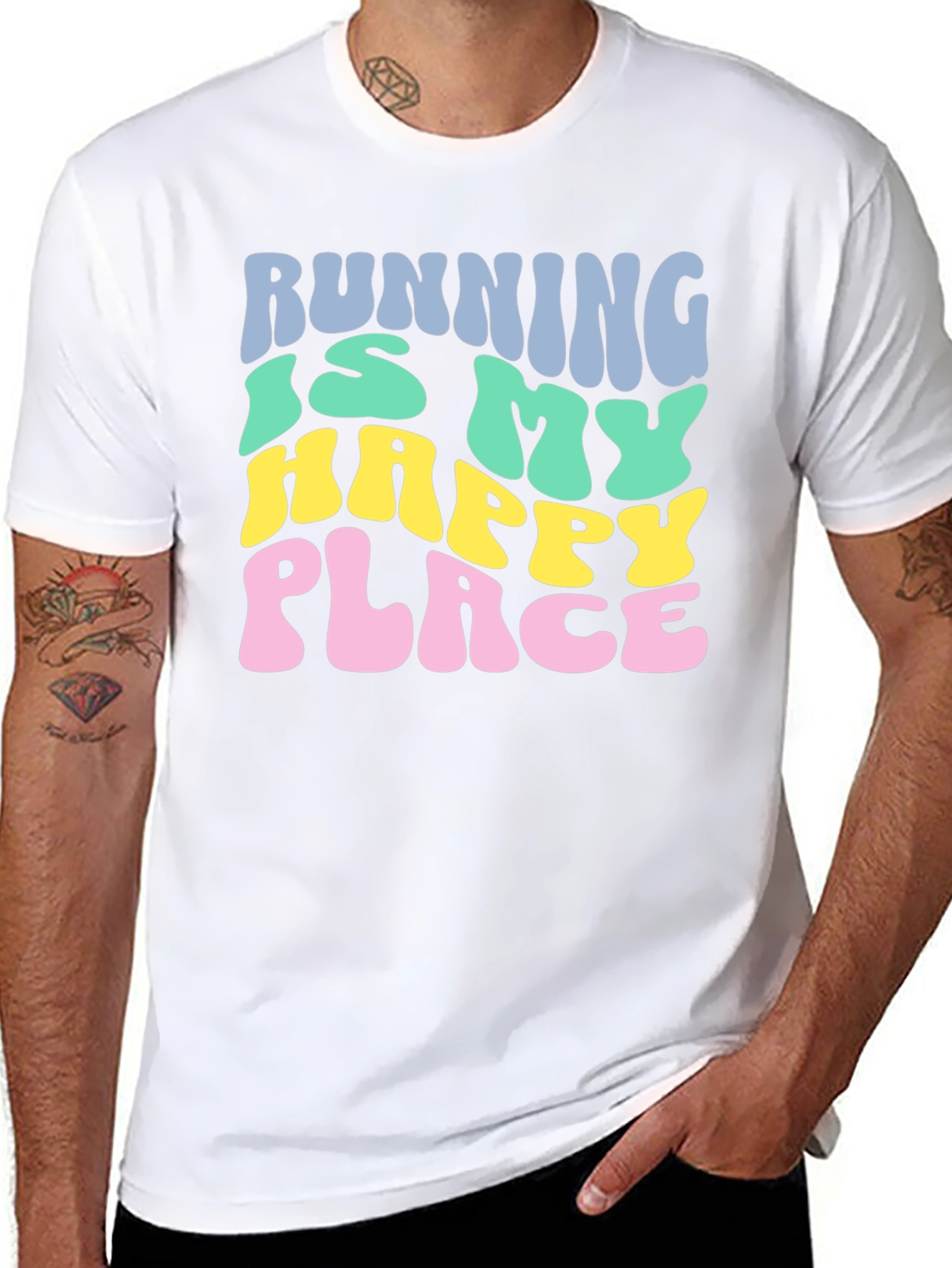 Running is My Happy Place Graphic T-Shirt