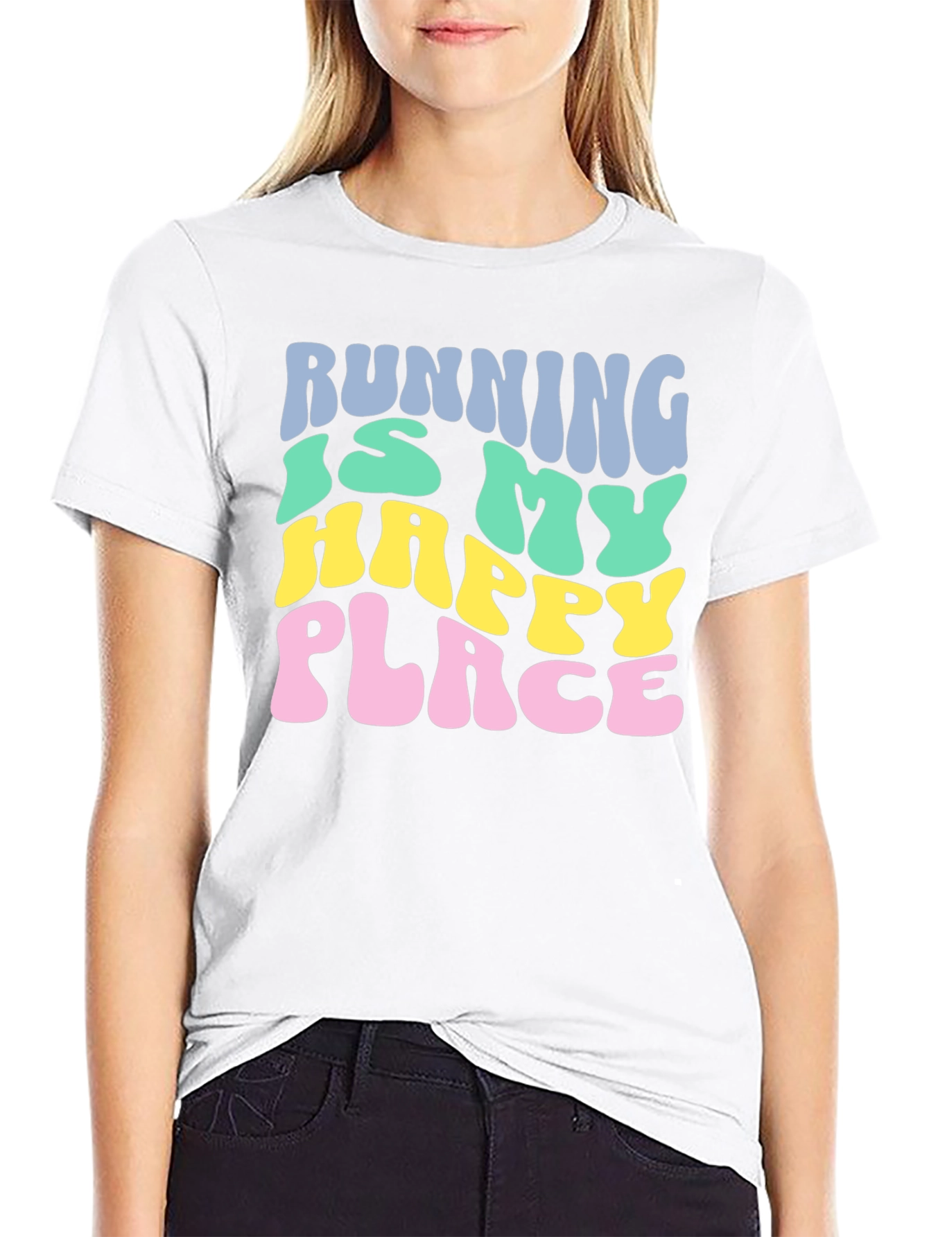 Running is My Happy Place Graphic T-Shirt