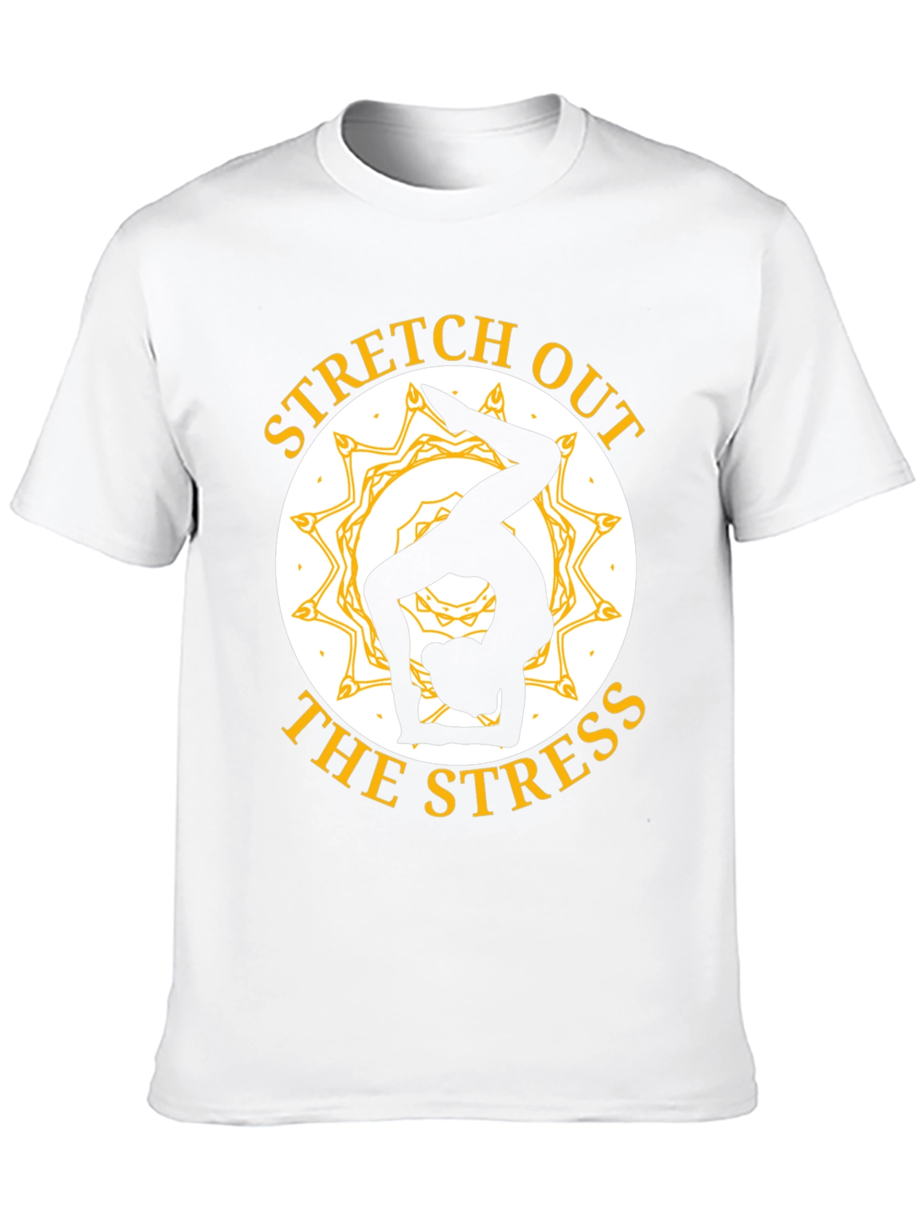 Stretch Out Stress Yoga T-Shirt - Black